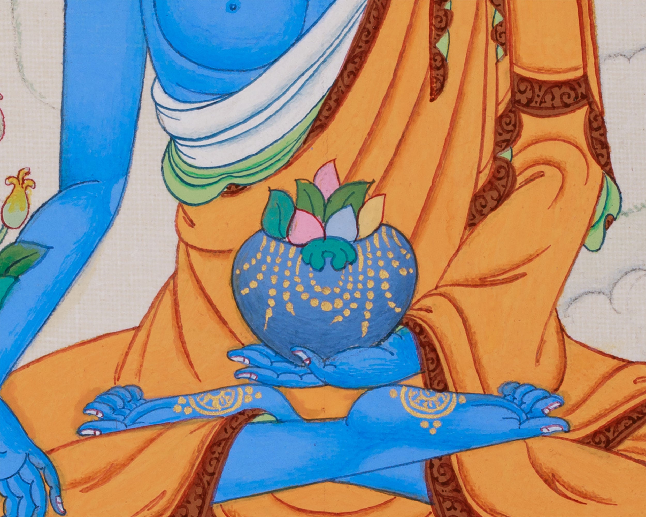 Small Medicine Buddha Thangka | Supreme Healer & Protector