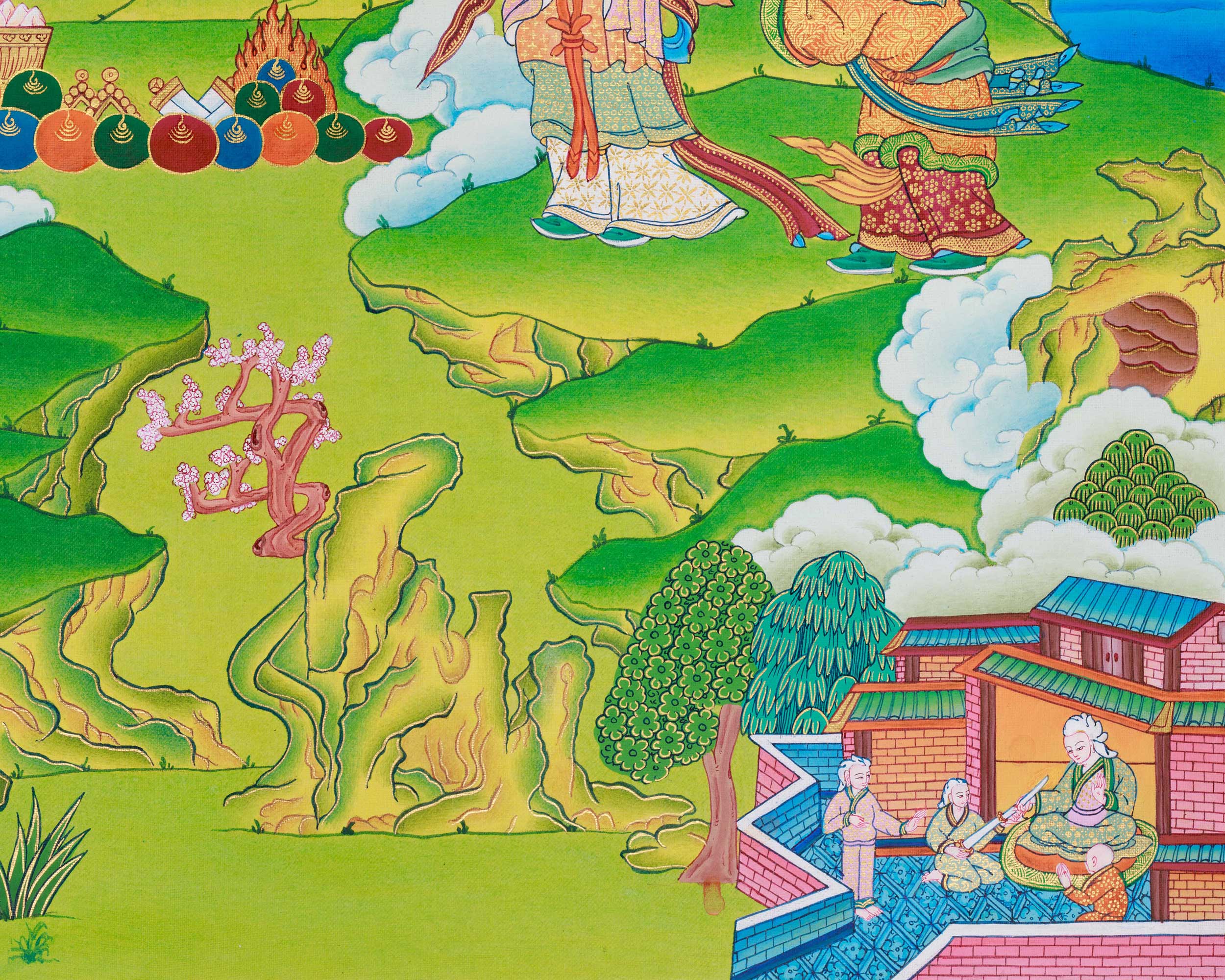Green Tara Deity Thangka | Sacred Tibetan Art for Daily Practice
