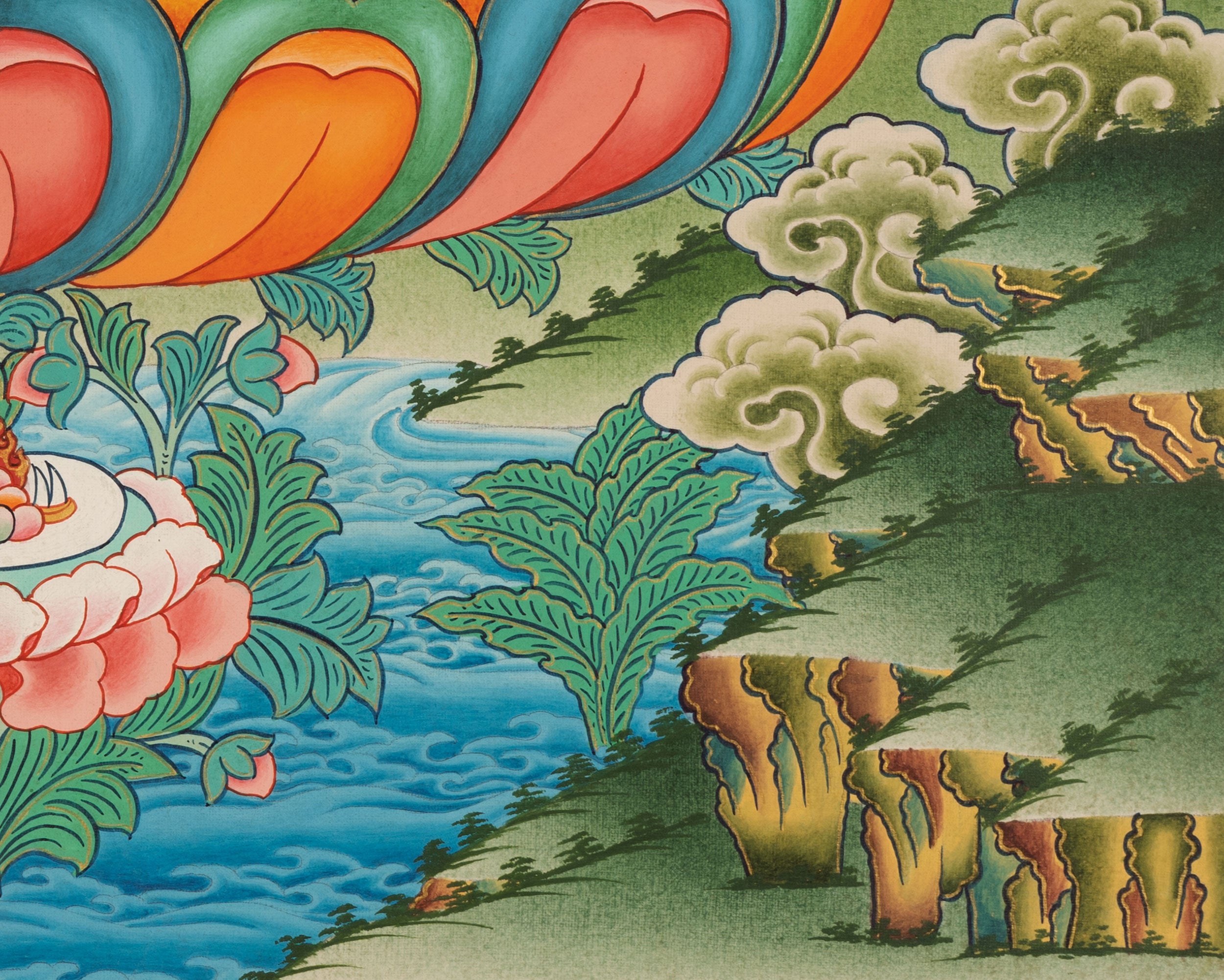 Quality White Tara Thangka | Traditional Buddhist Wall Hanging