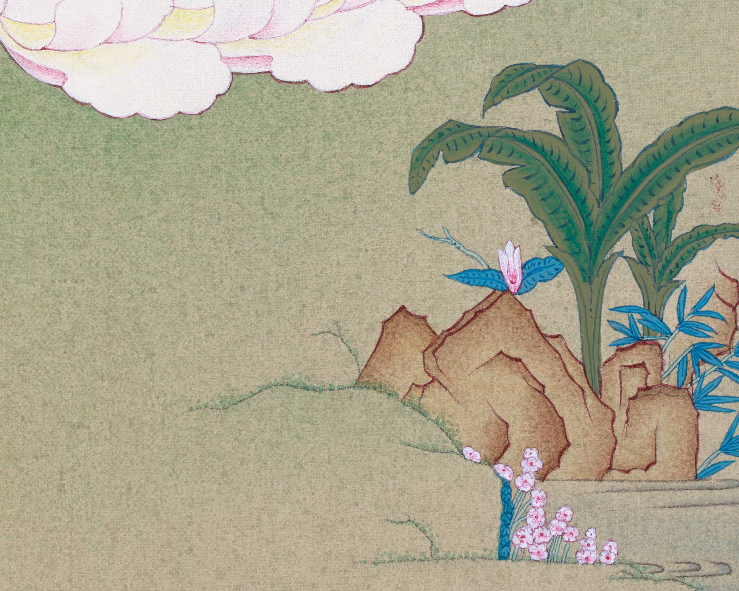 Embrace the Serenity with White Tara Thangka | Female Bodhisattva Canvas