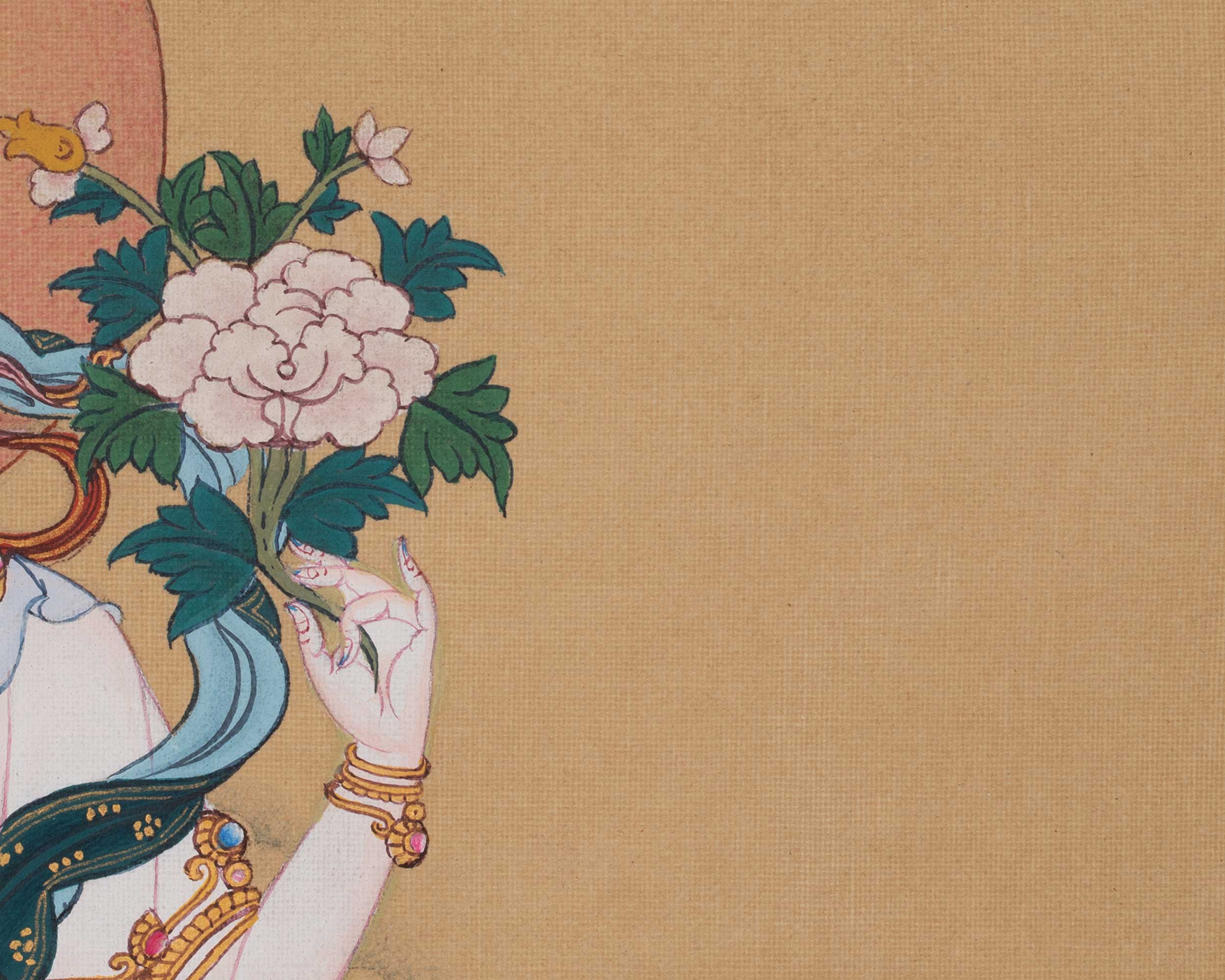 Tibetan Chenrezig Buddhist Art | Compassion Deity | Avalokiteshvara Thangka