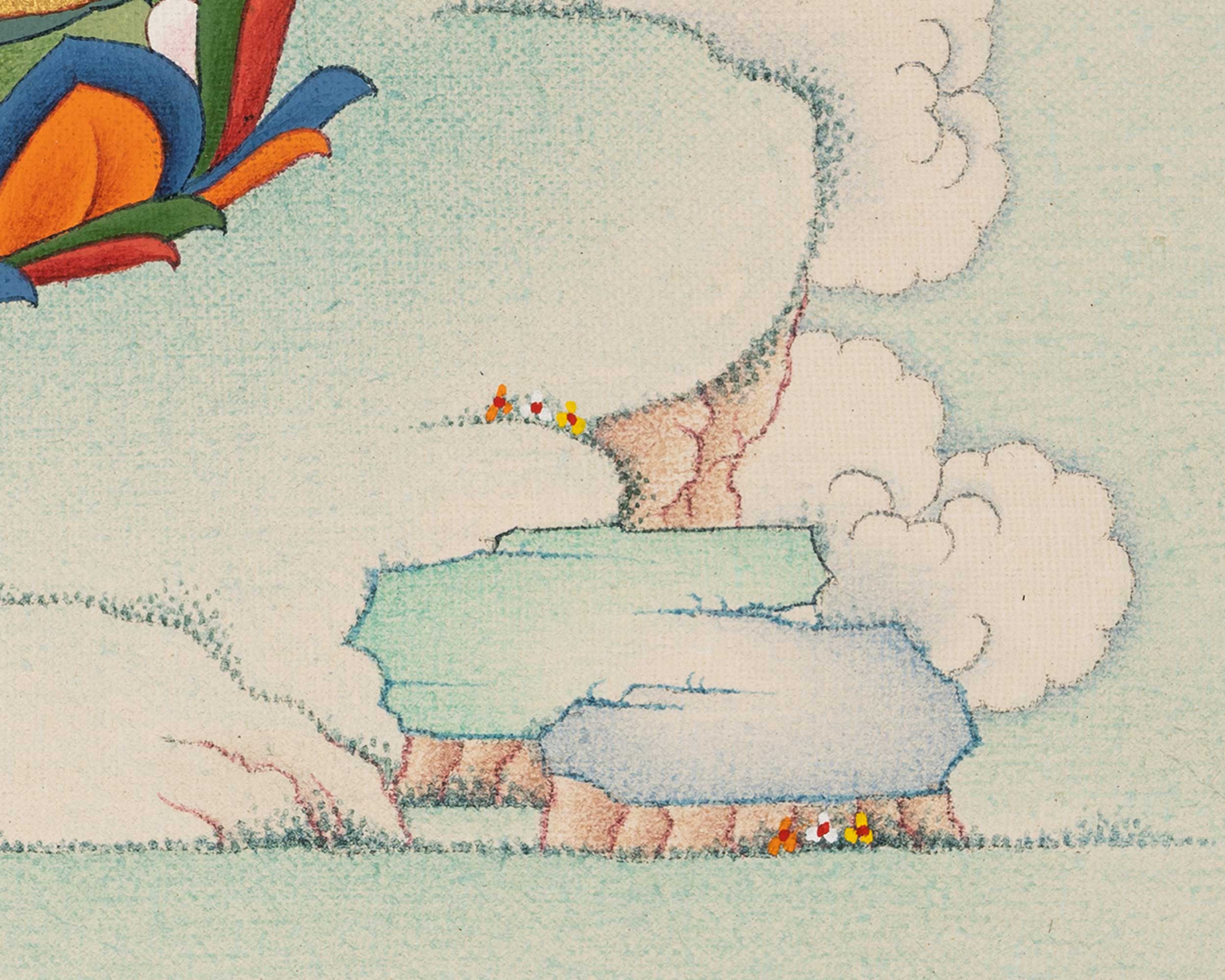 Hand-Painted Himalayan Thangka For Kurukulla Mantra Pratice | Traditional Tibetan Dakini Art