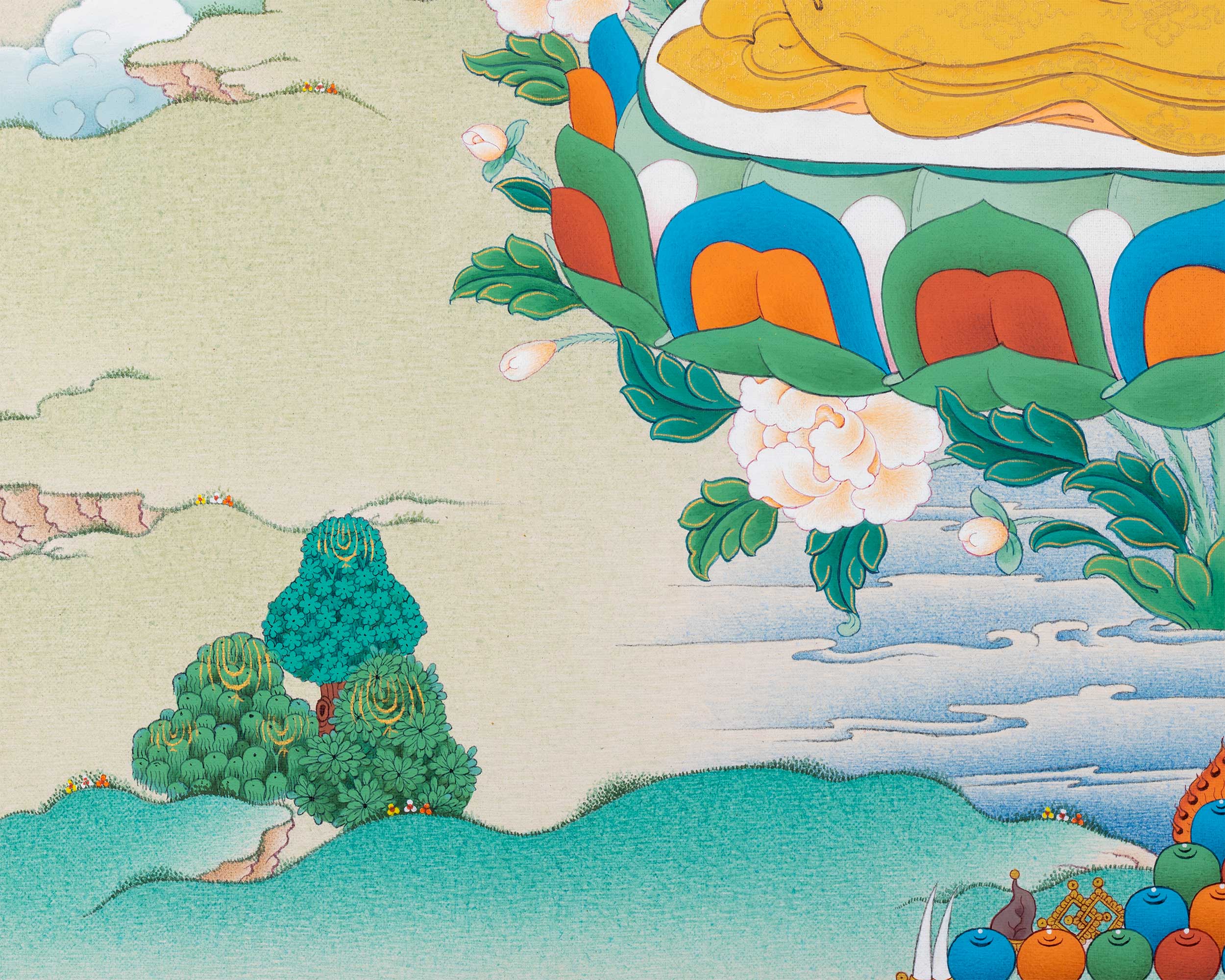 Thangtong Gyalpo Thangka Print | Buddhist Master | Giclee Canvas Print