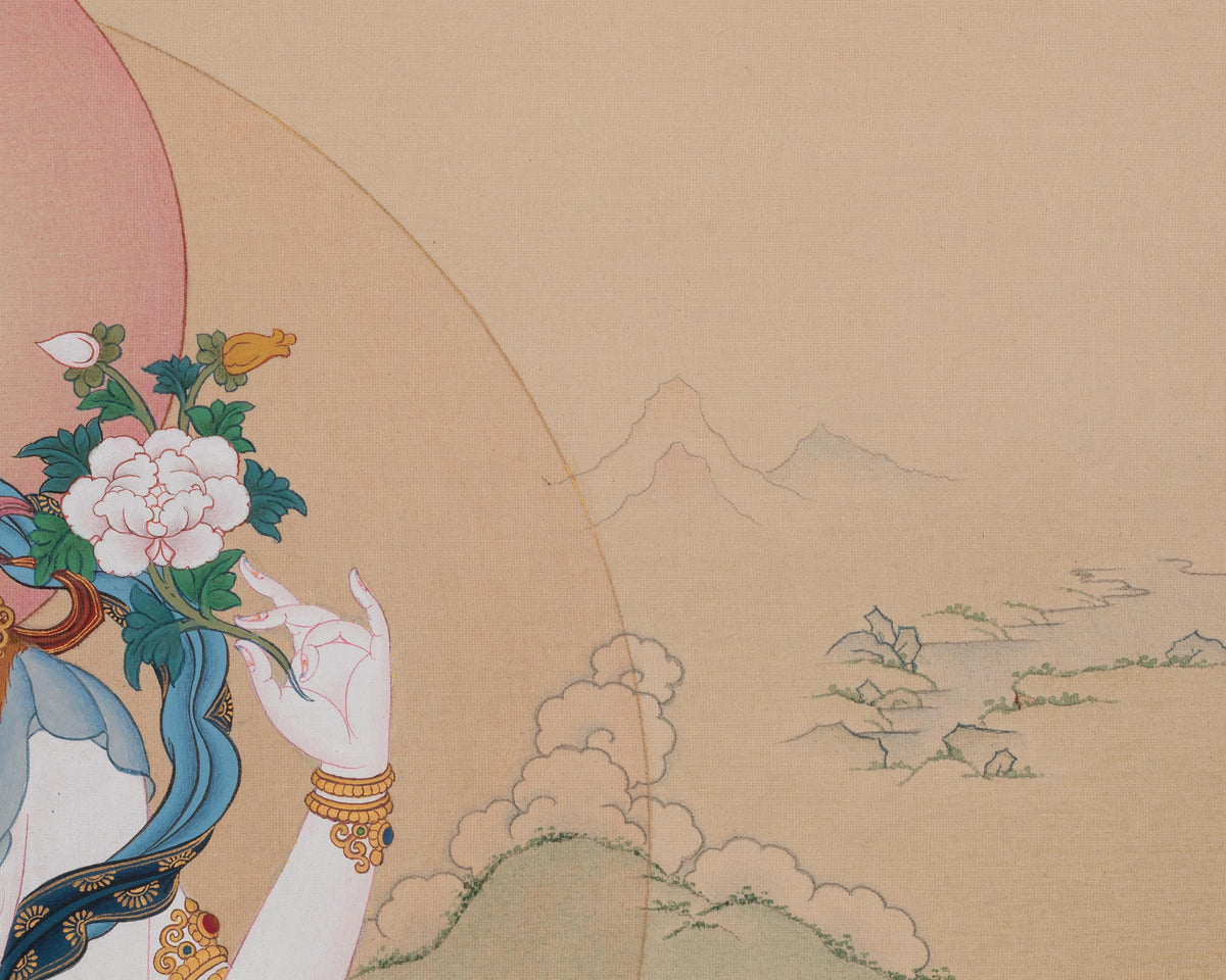 Compassion Deity Four Armed Chenrezig | Embodies the Boundless Compassion of All Buddhas