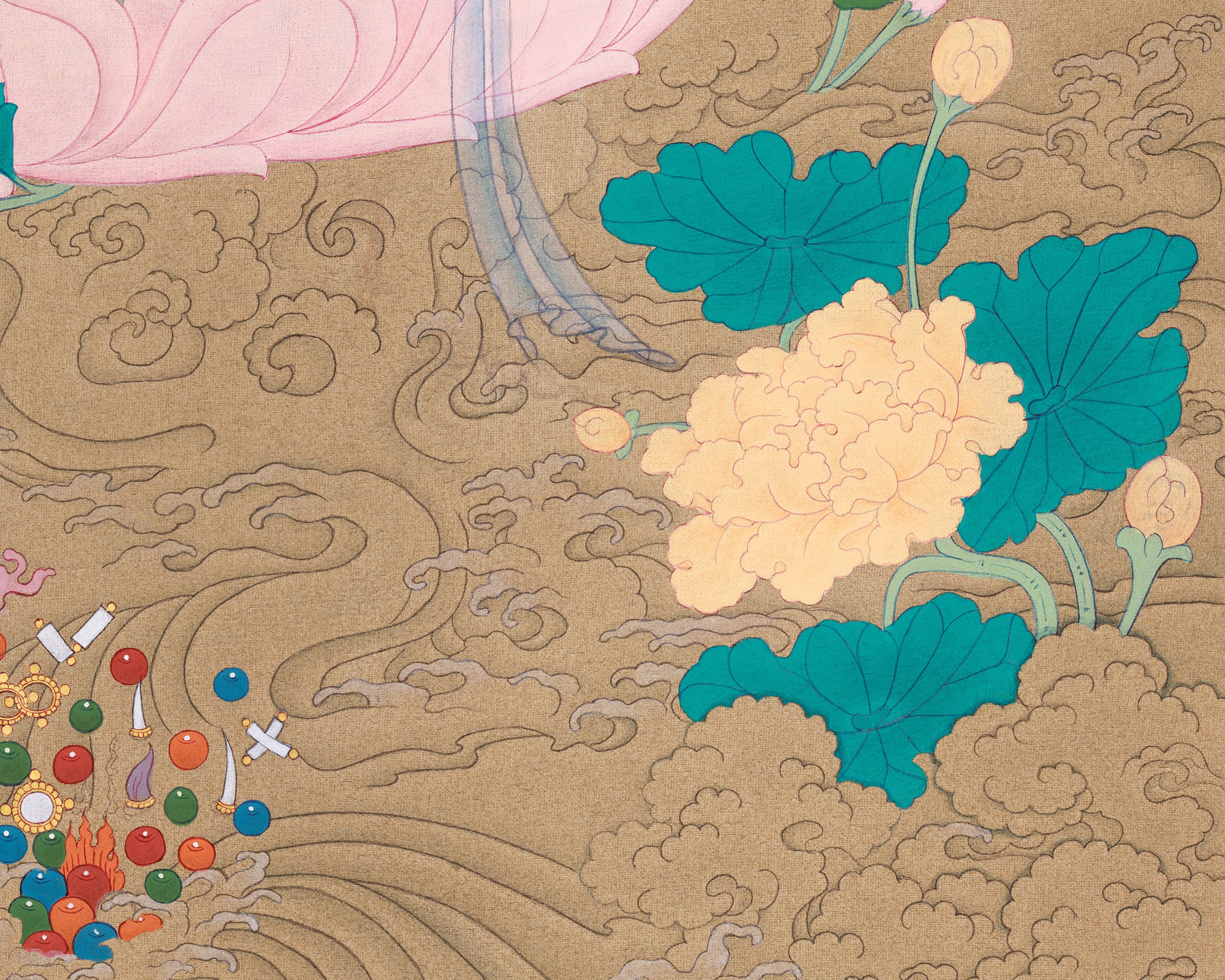 Sgrol-ljang (Green Tara) Thangka - Tibetan Goddess of Wisdom