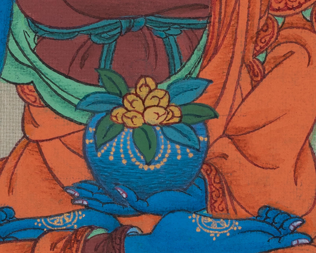 Medicine Buddha Traditional Thangka | Healing Deity Bhaiṣajyaguru