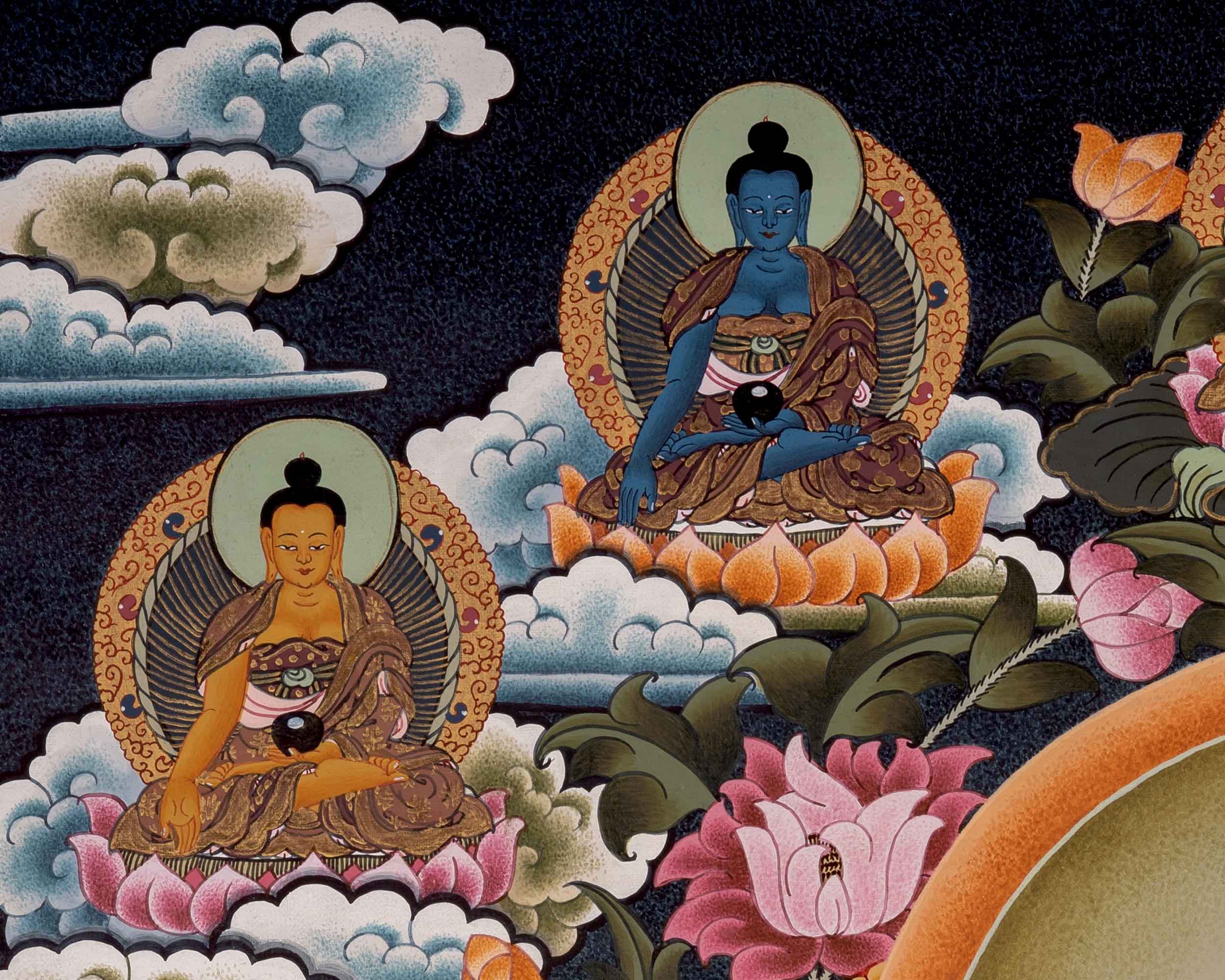 Bodhisattva Four-Armed Chenrezig Thangka | Embodying the Compassion of Avalokiteshvara