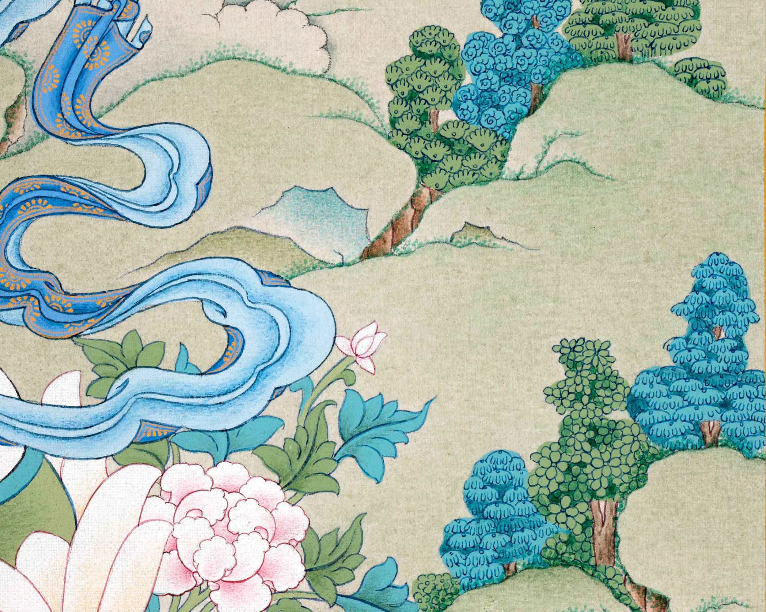 Green Tara, The Mother of Liberation | Traditional Tibetan Buddhist Thangka | The Divine Feminine