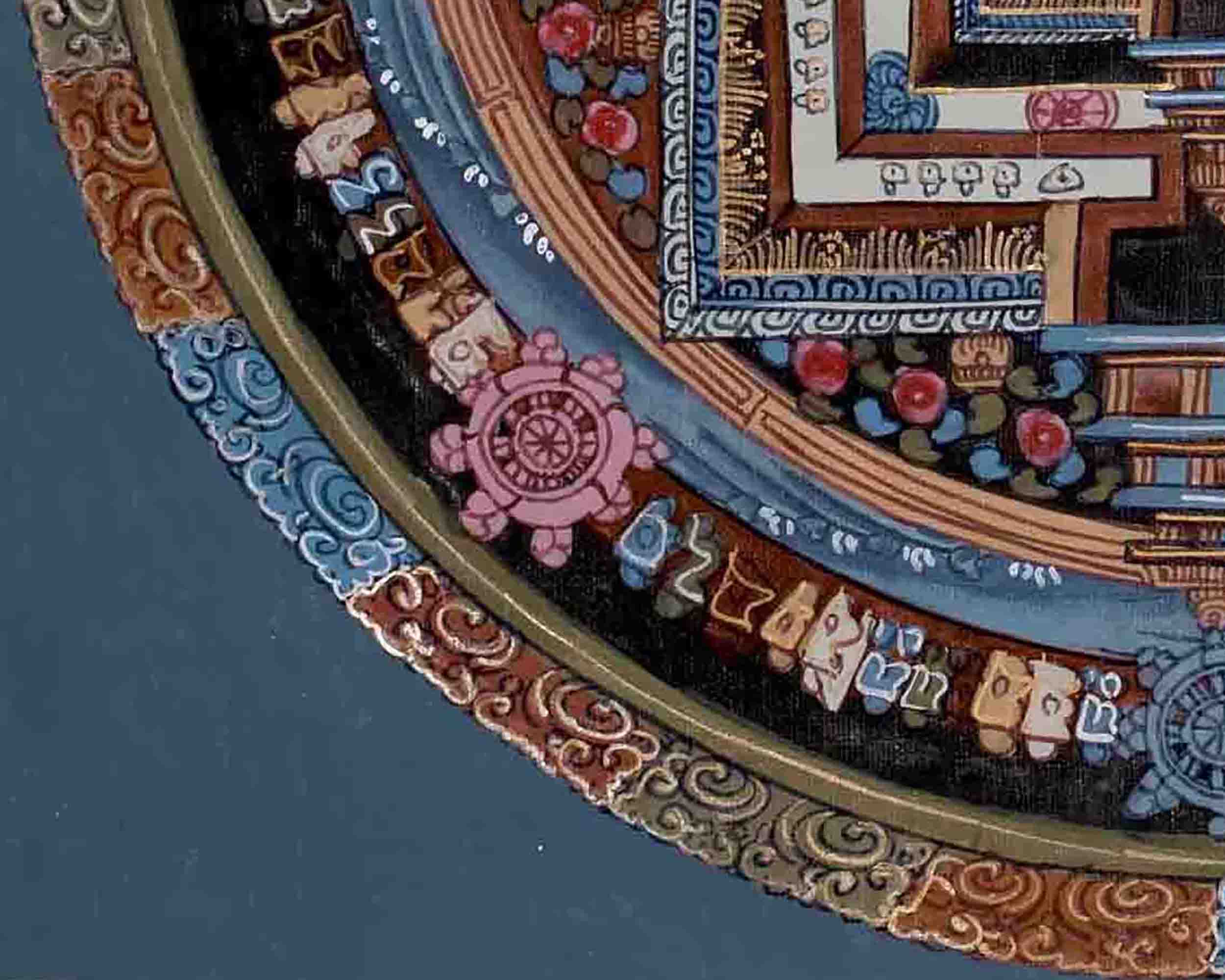 Kalachakra Mandala Thangka Painting | Thanka Gold leaf Painting