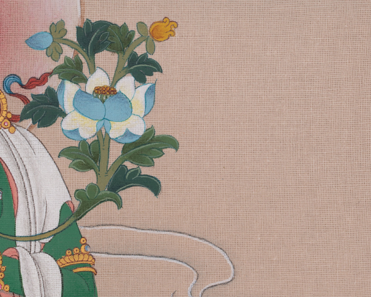 Green Tara Himalayan Thangka Art | Swift Protection Deity | Jangku Drolma