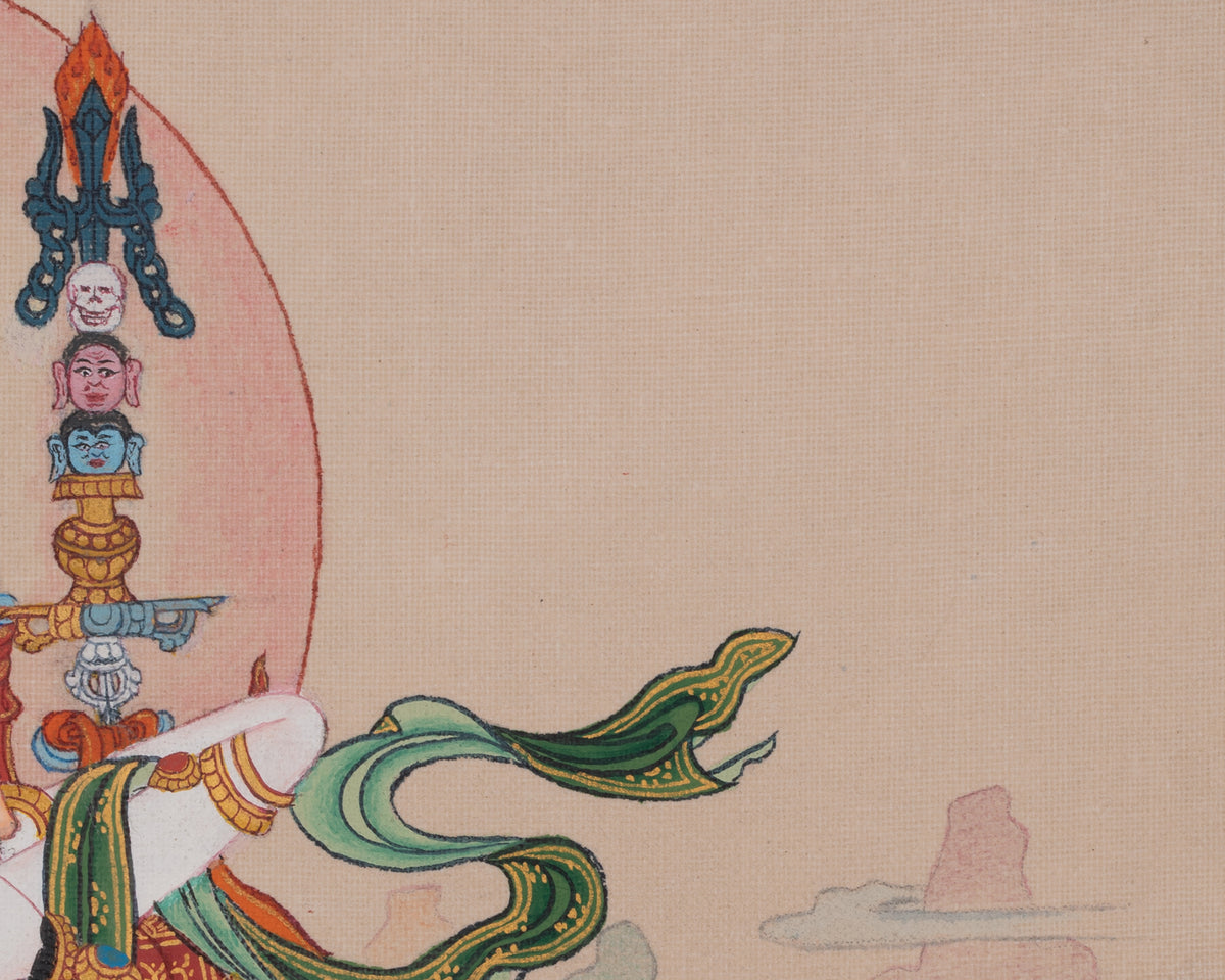 Traditional Art Of Guru Rinpoche With Consort | Representation of Spiritual Transformation and Wisdom