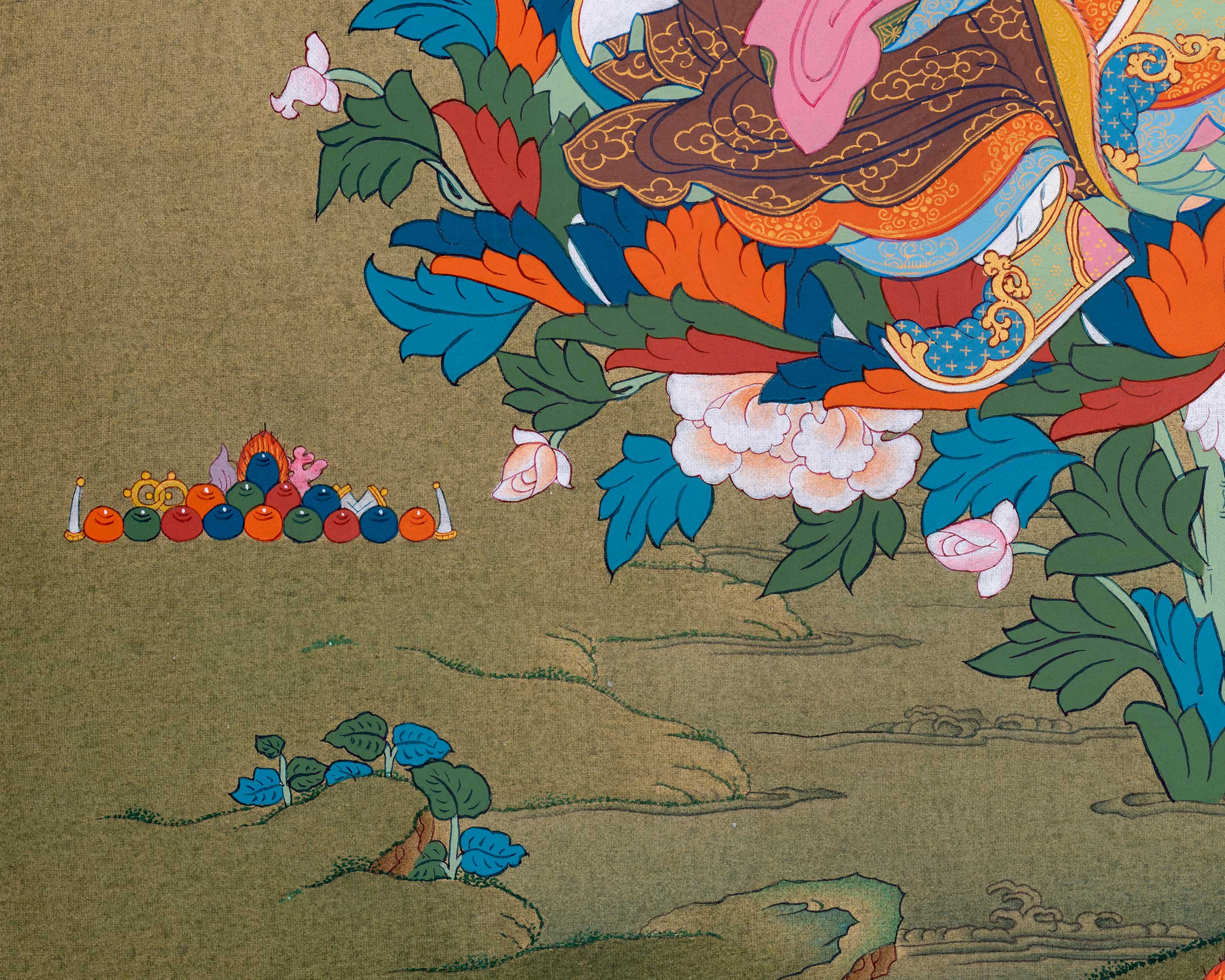 Hand painted Guru Rinpoche | Traditional Karma Gadri Art