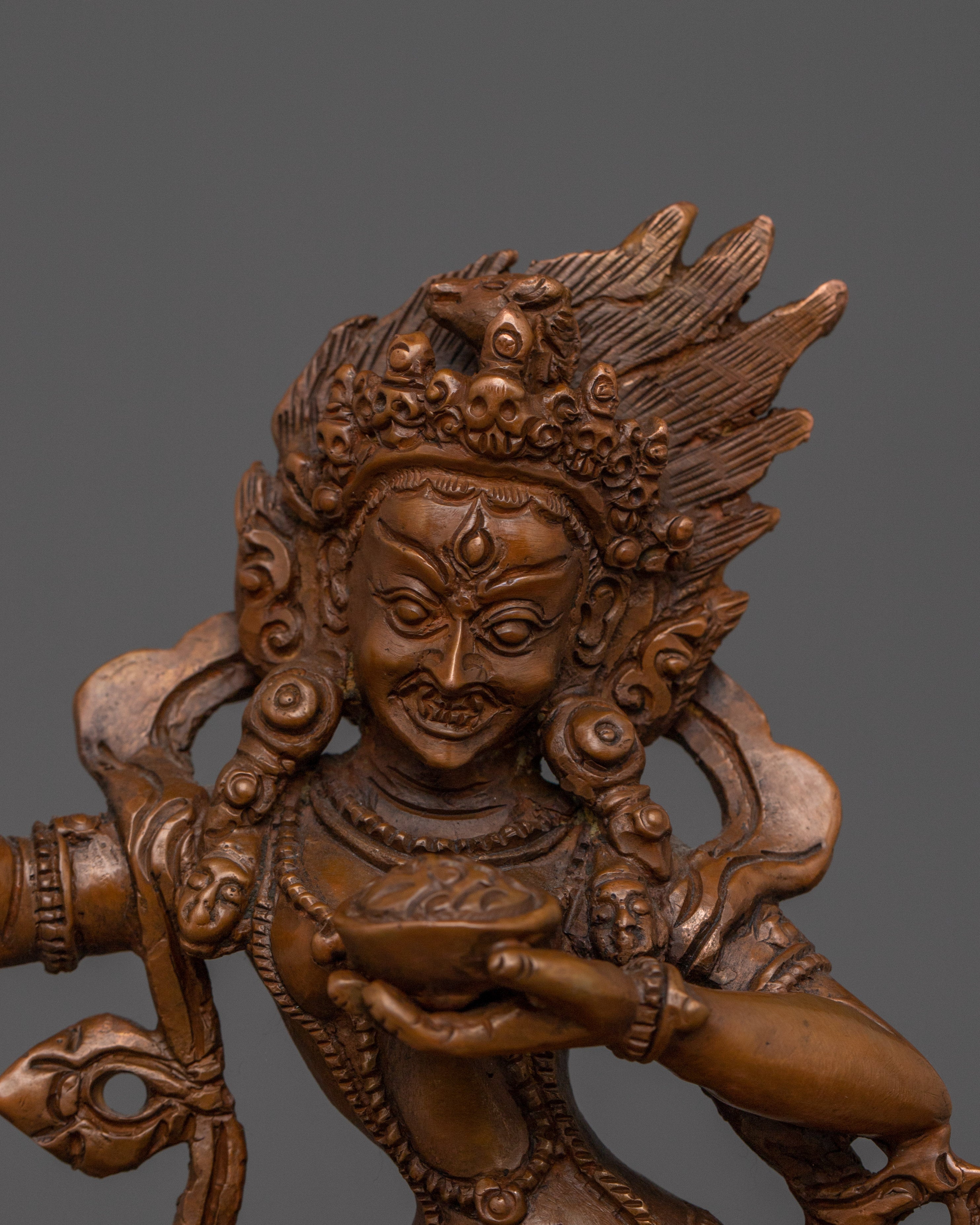 Oxidized Troma Nagmo Statue | Also known as Krodha Kali