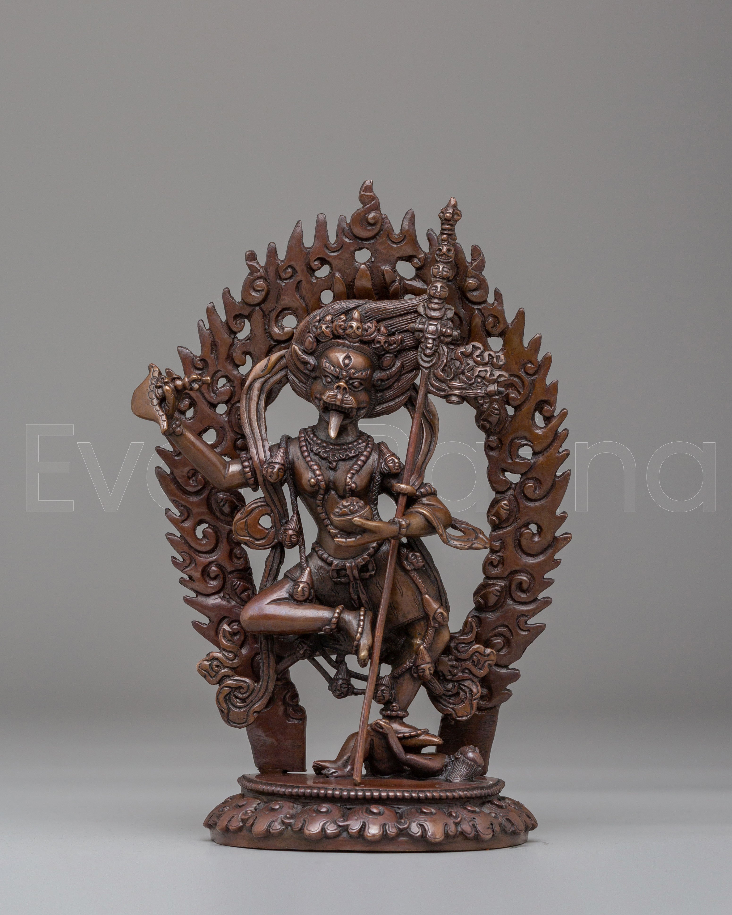 Buddhist Simhamukha Handcrafted Statue | Tibetan Lion-Faced Dakini Statue