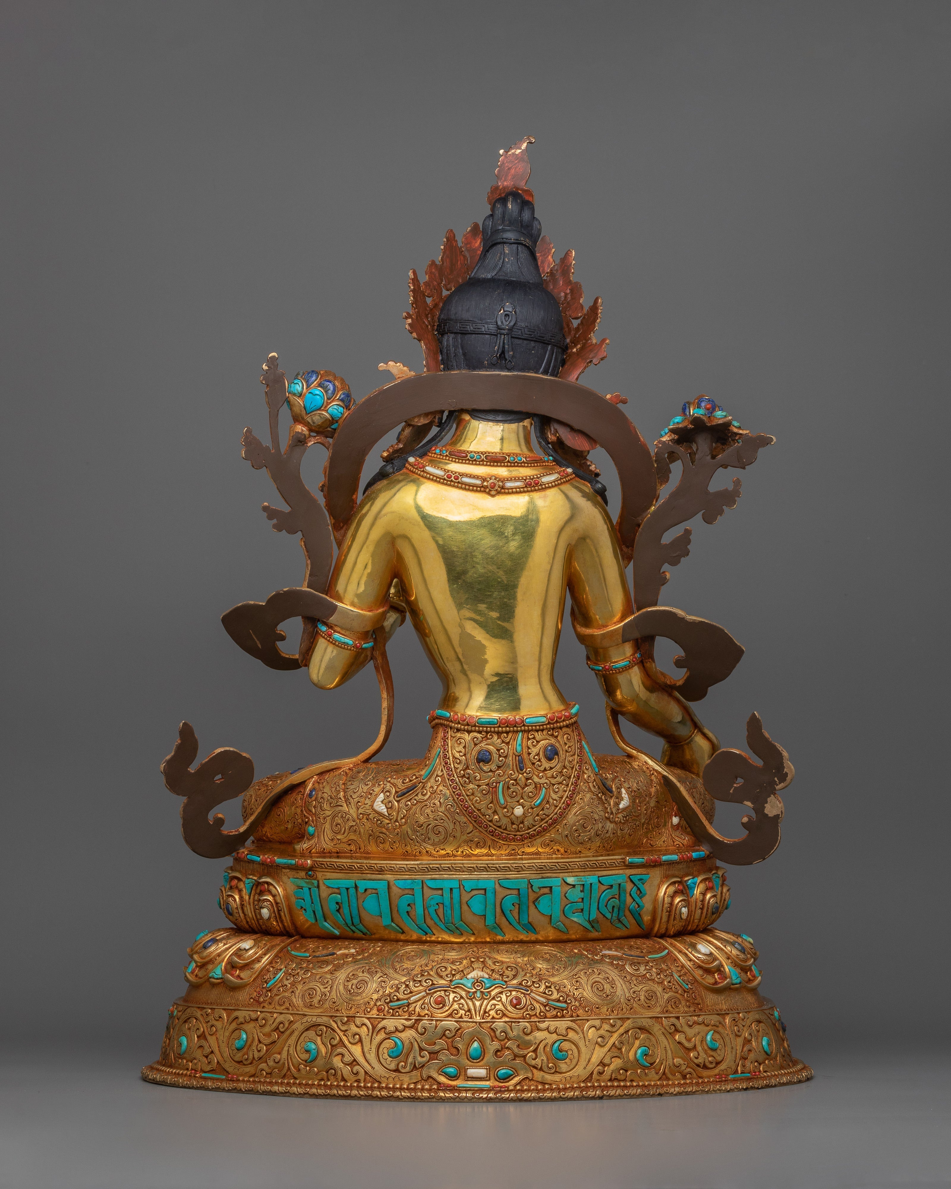 Himalayan Bodhisattva Goddess Green Tara Sculpture | Mother of Compassion and Mercy
