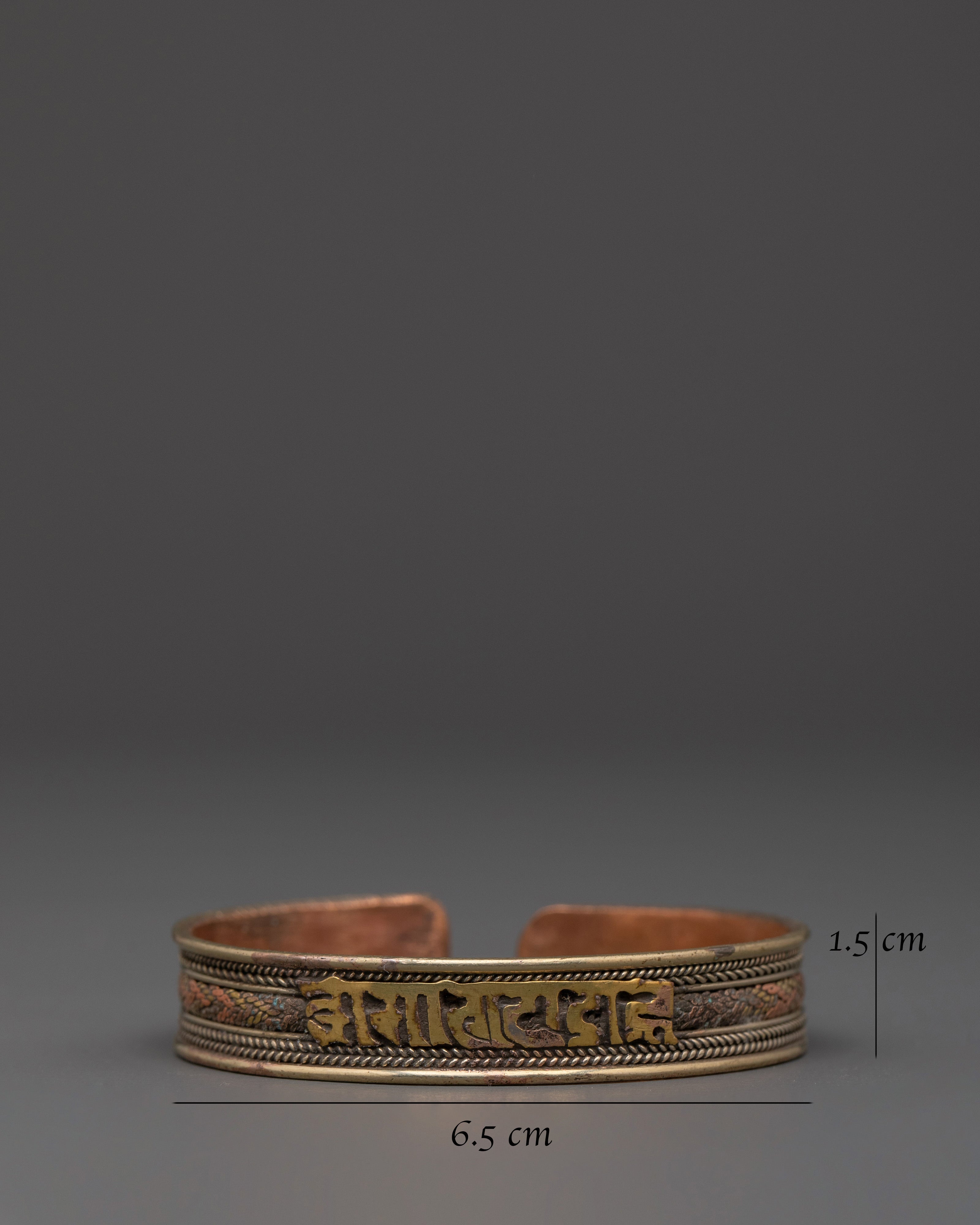Handmade Spiritual Bracelet | Tibetan Copper Brass Mantra Cuff