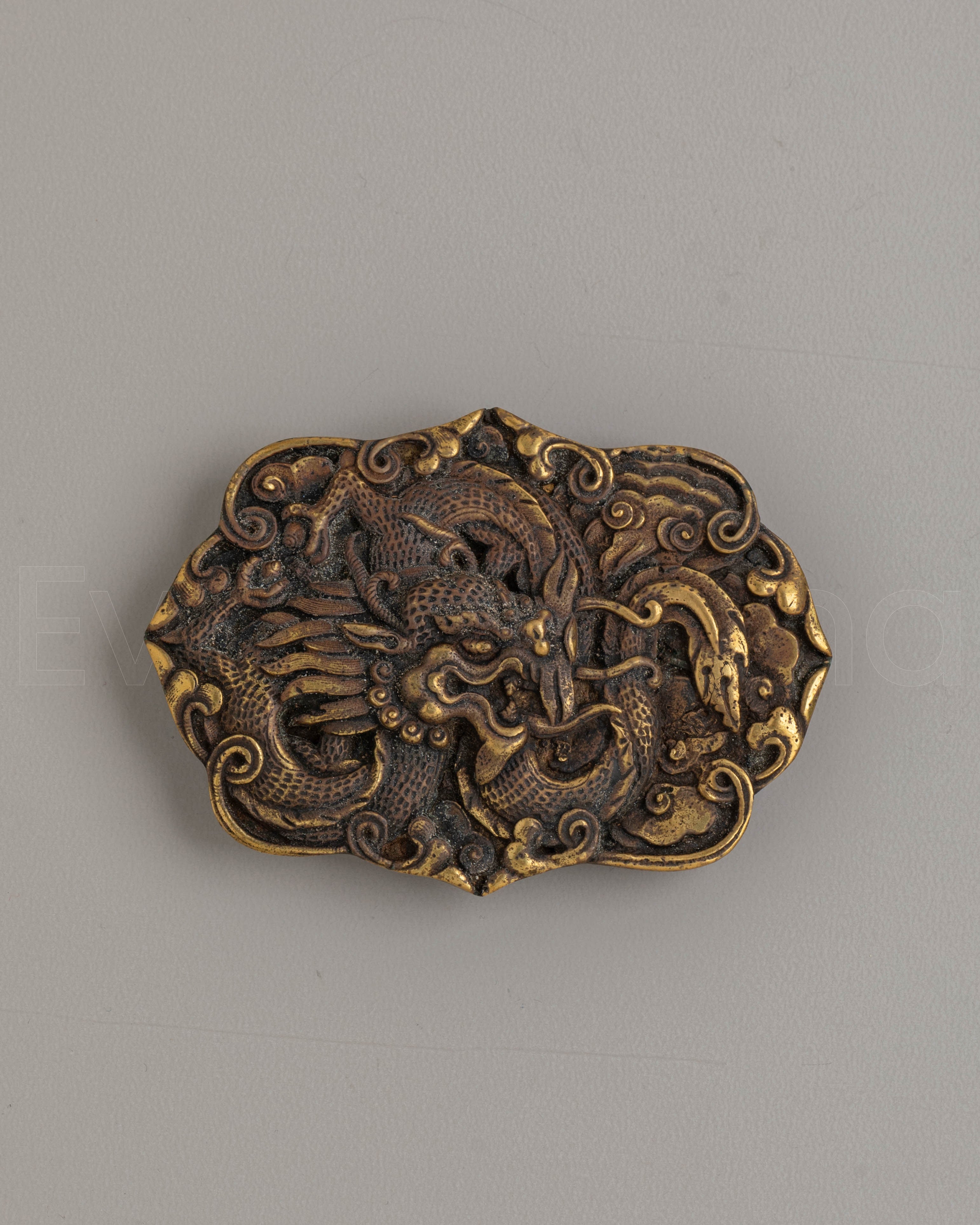 Tibetan Dragon Design Belt Buckle