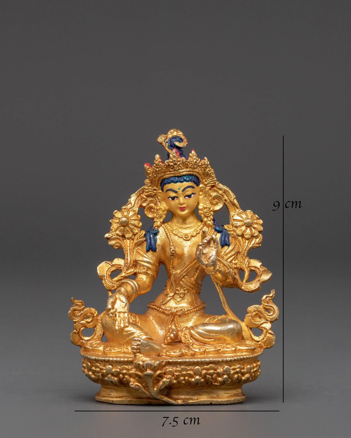 Tibetan Green Tara Bodhisattva Statue | Buddha of Compassion and Healing