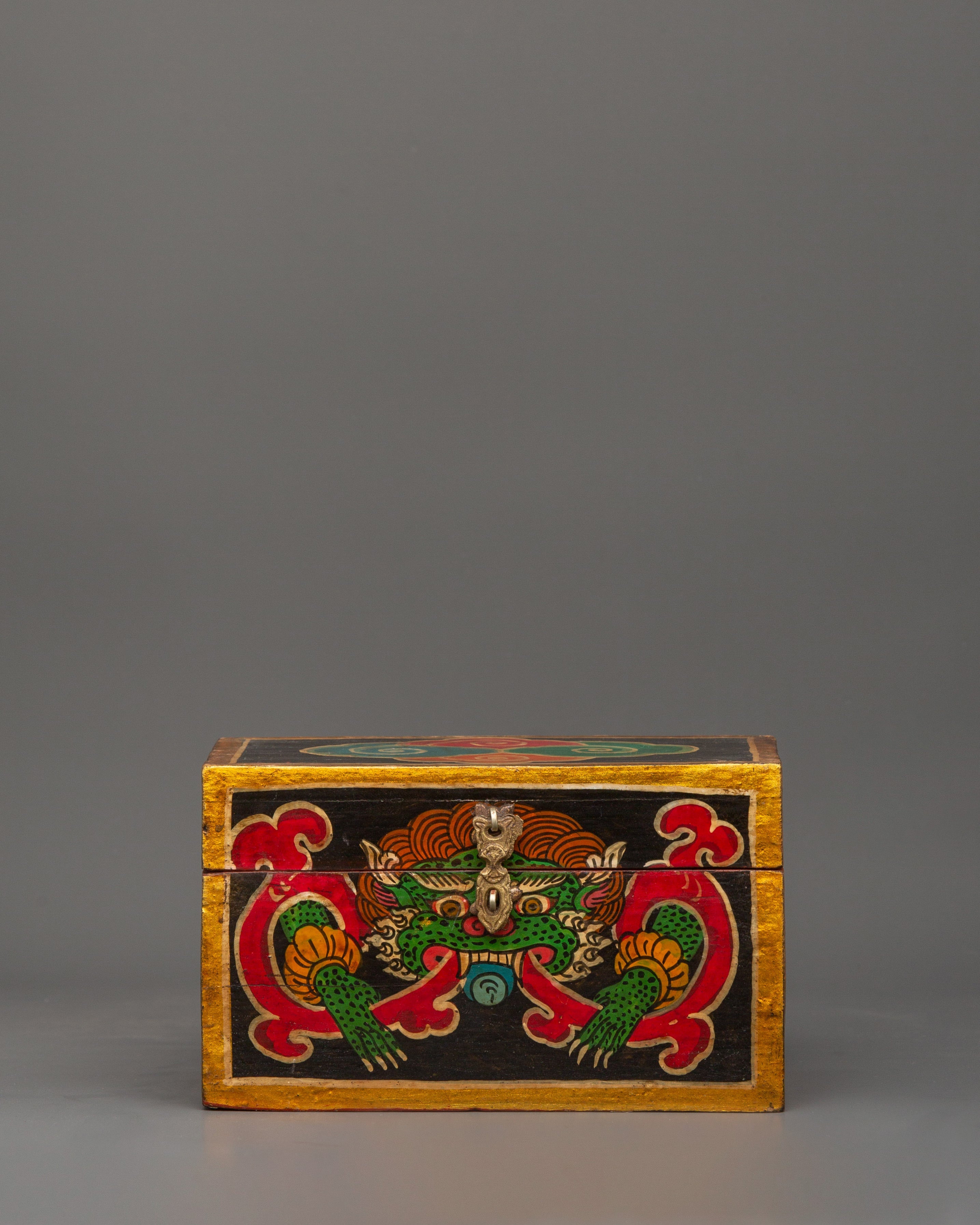 Hand-Painted Tibetan Wooden Box