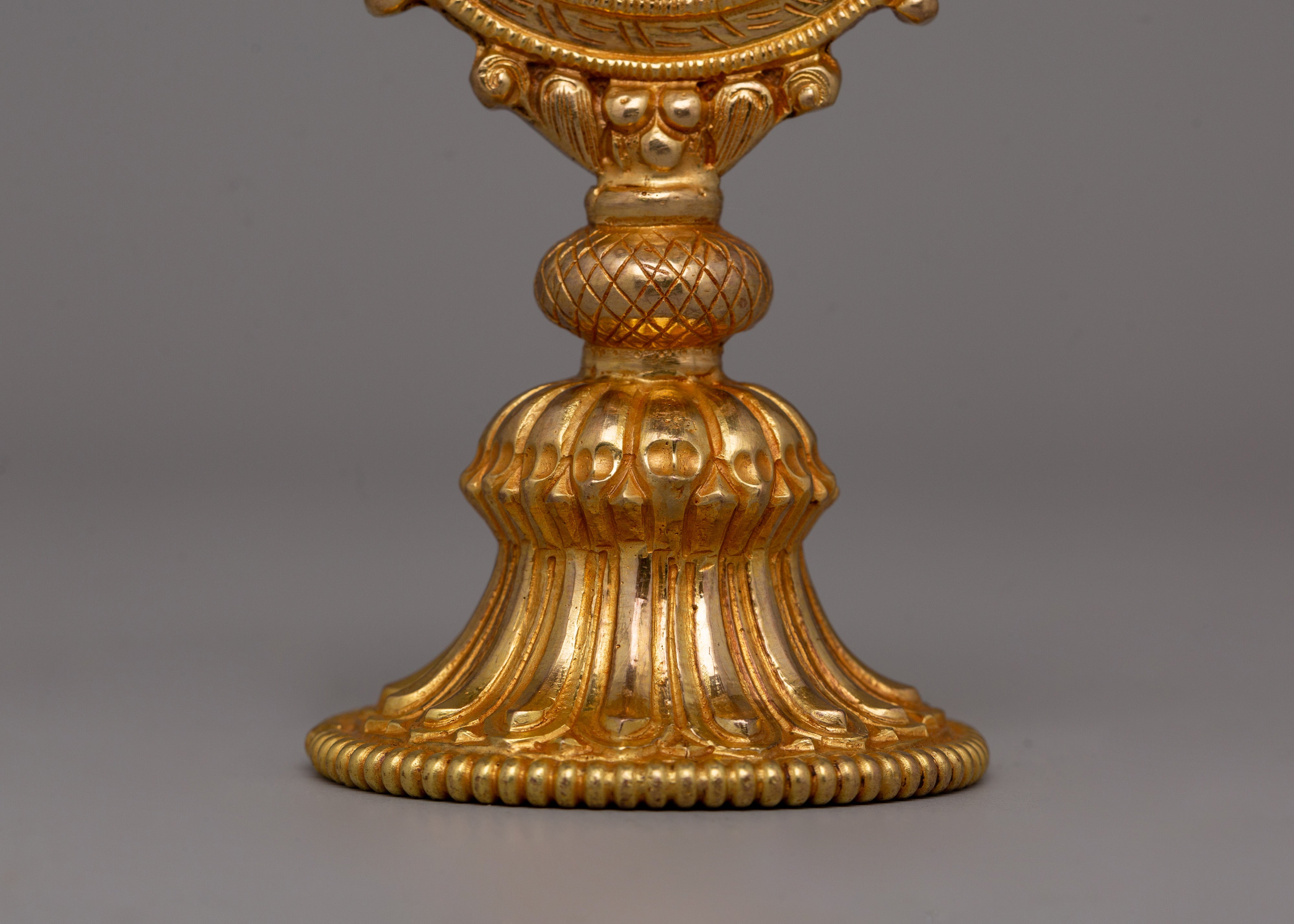 Copper Dharma Wheel with Deer Set | perfect for meditation