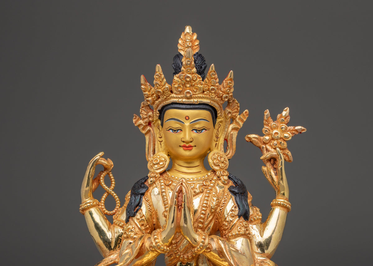 Chenrezig Protector Statue | Tibetan Symbol Of Compassion