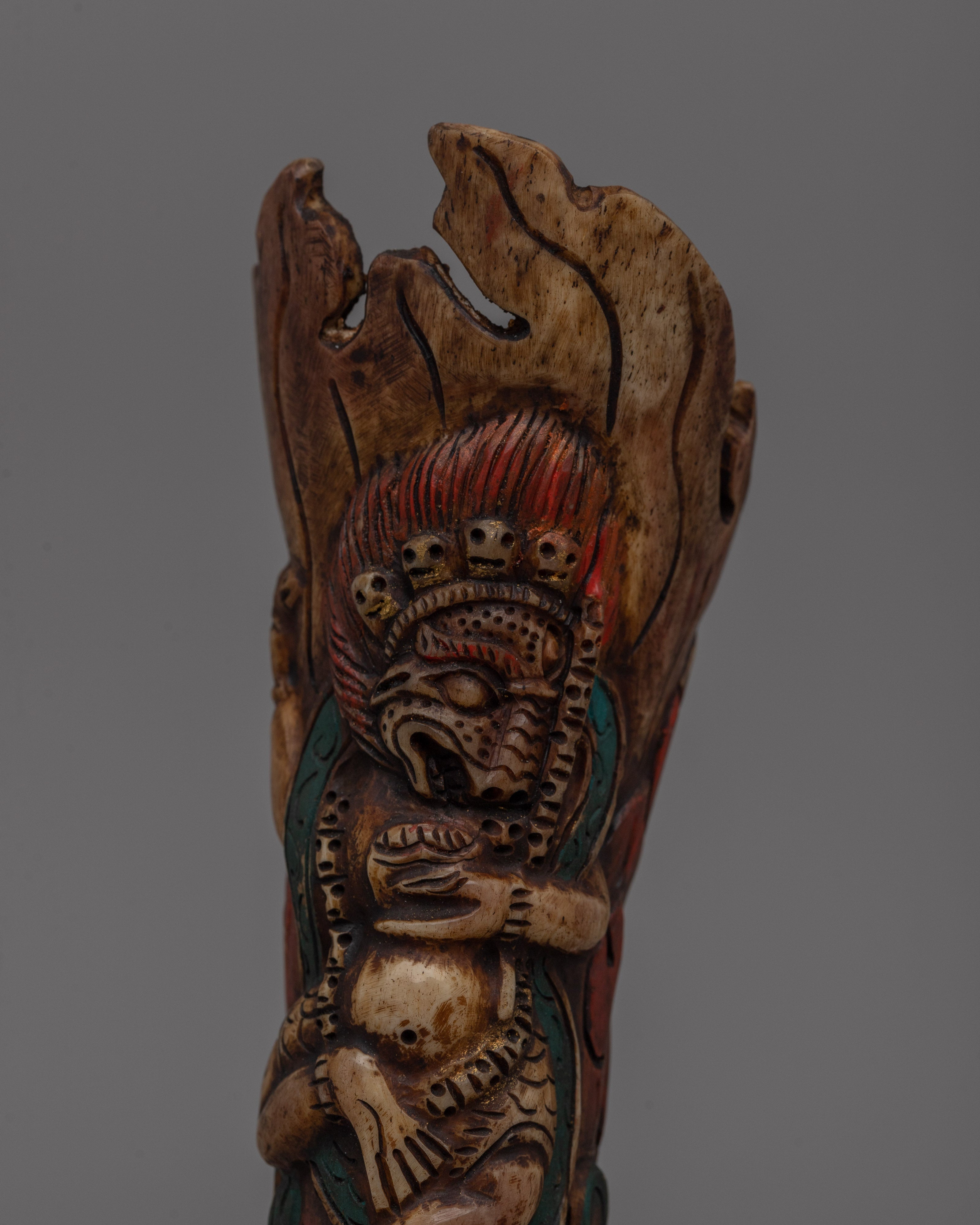 Handcrafted Mahakala Protector Statue | Guardian Deity of Tibetan Buddhism