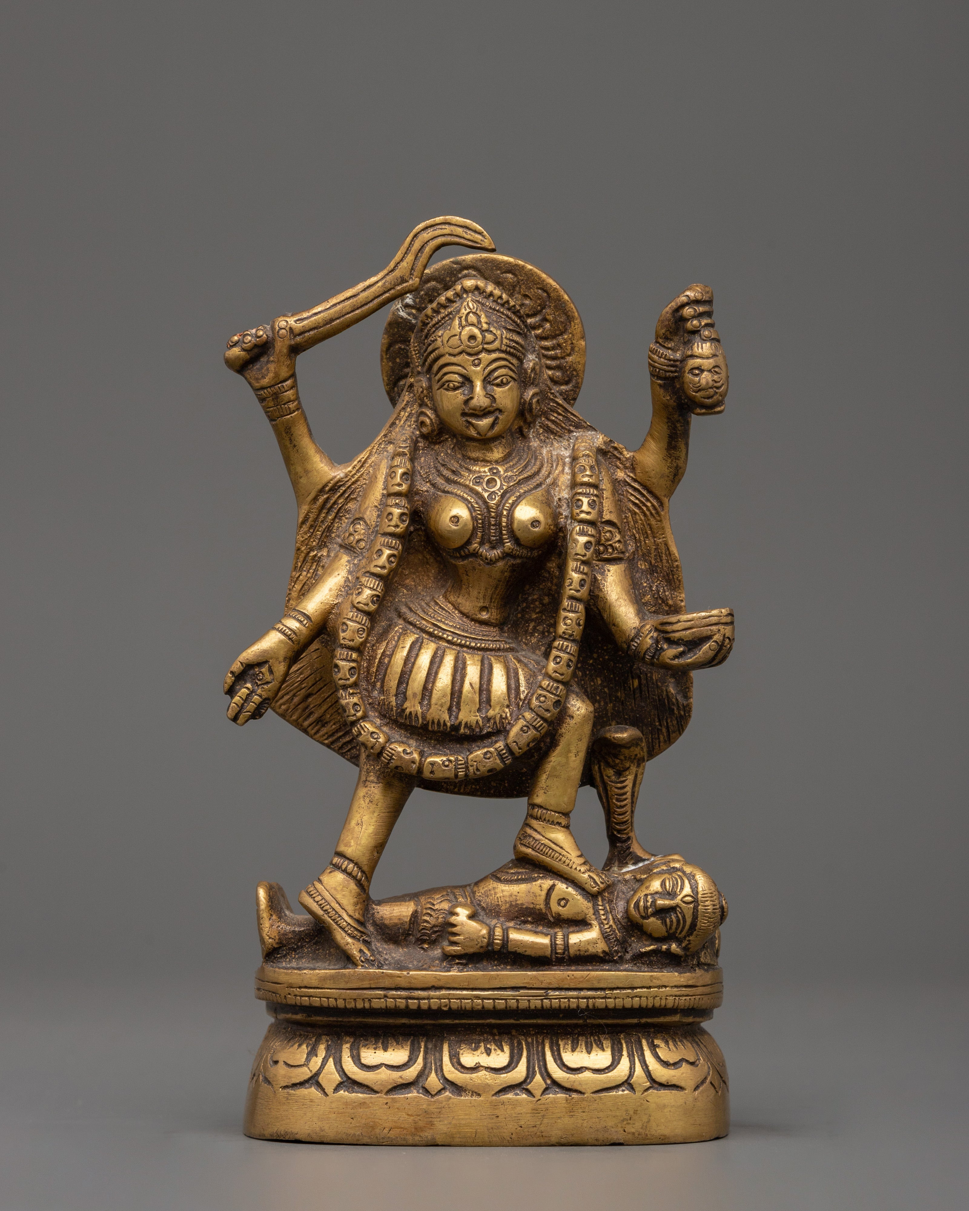Mahakali Goddess Brass Statue | Protective Divine Energy Figurine