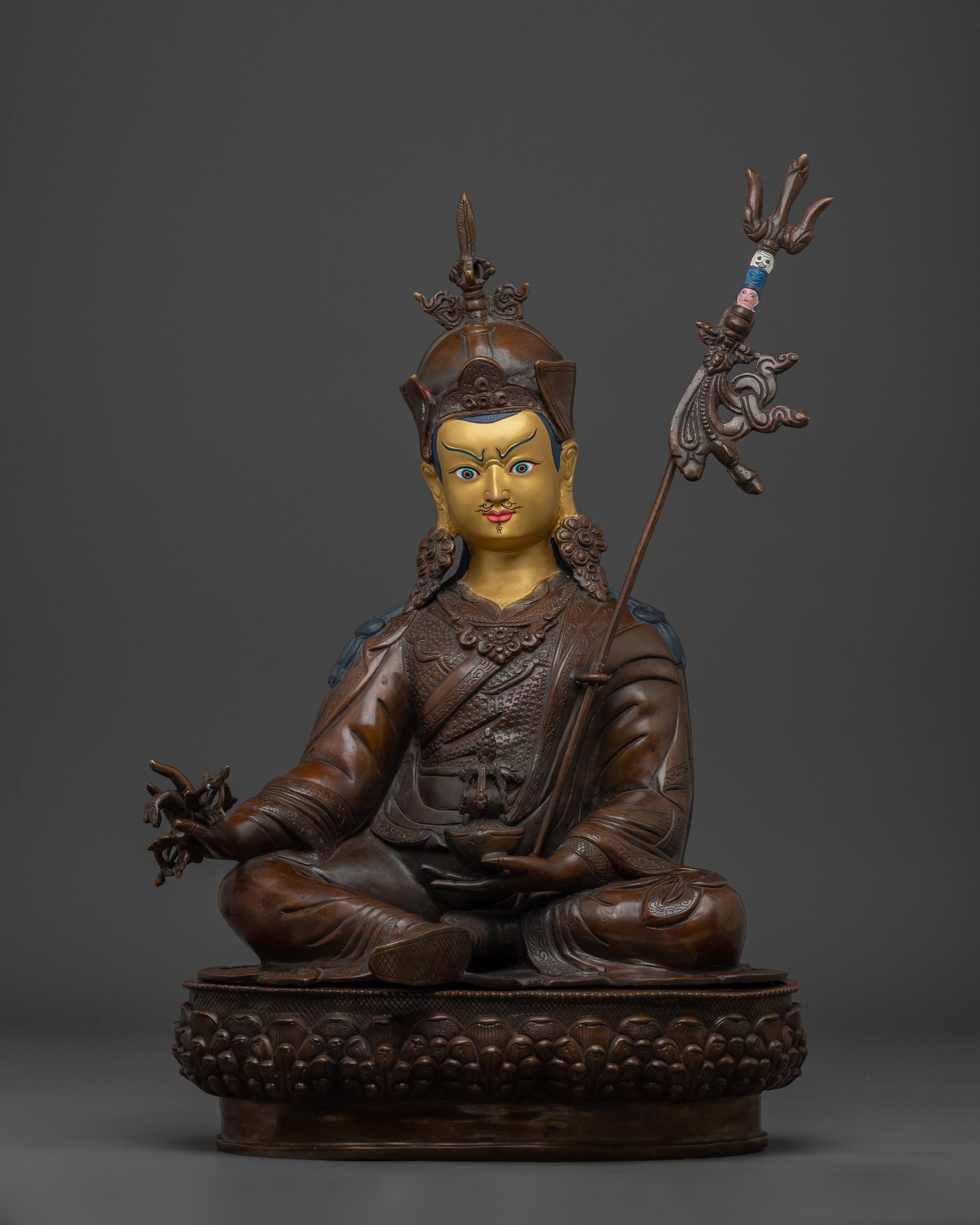 Enlightened Master Guru Rinpoche Statue | Padmasambhava Tibetan Tantric Master