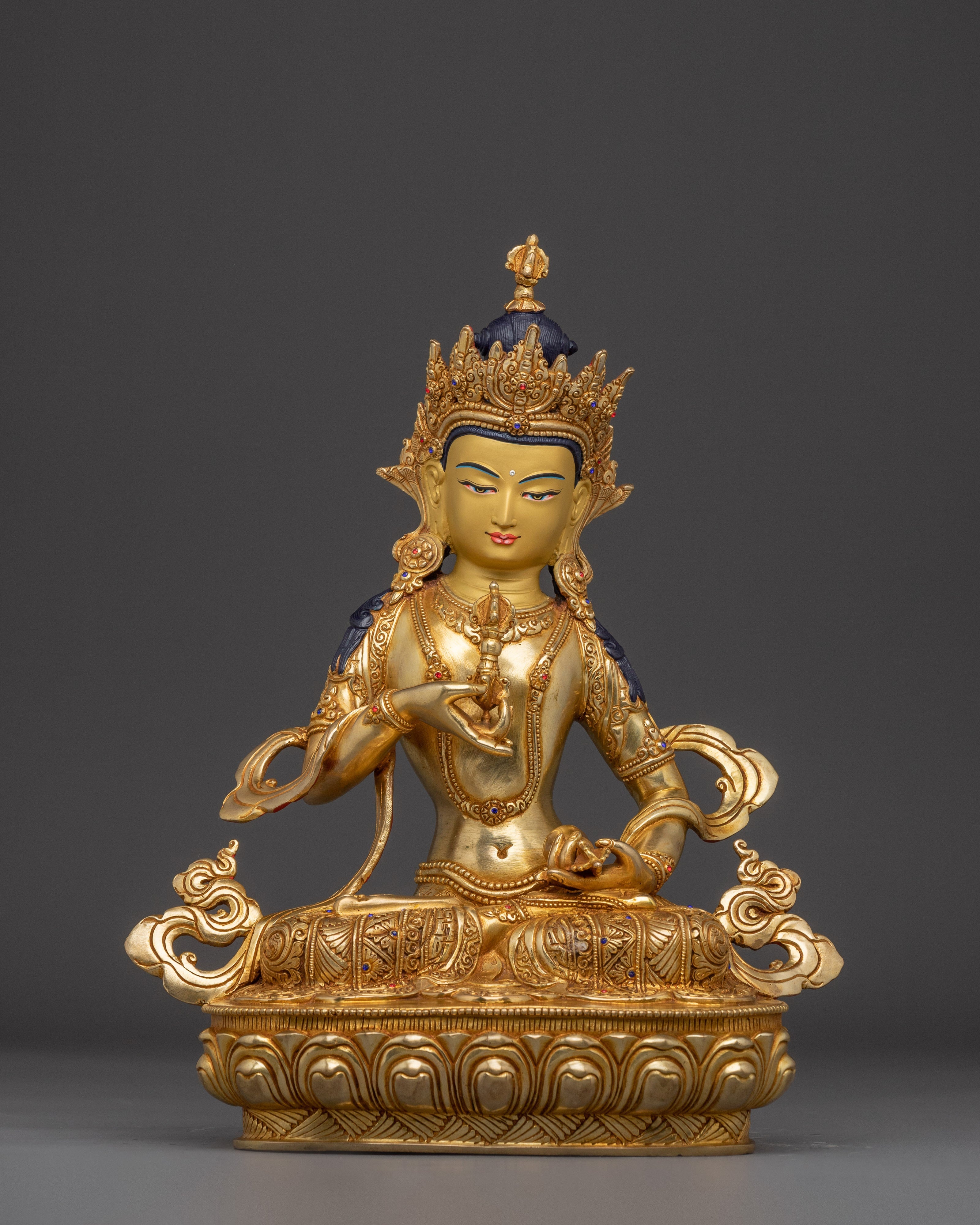Serene Golden Statue of Dorje Sempa