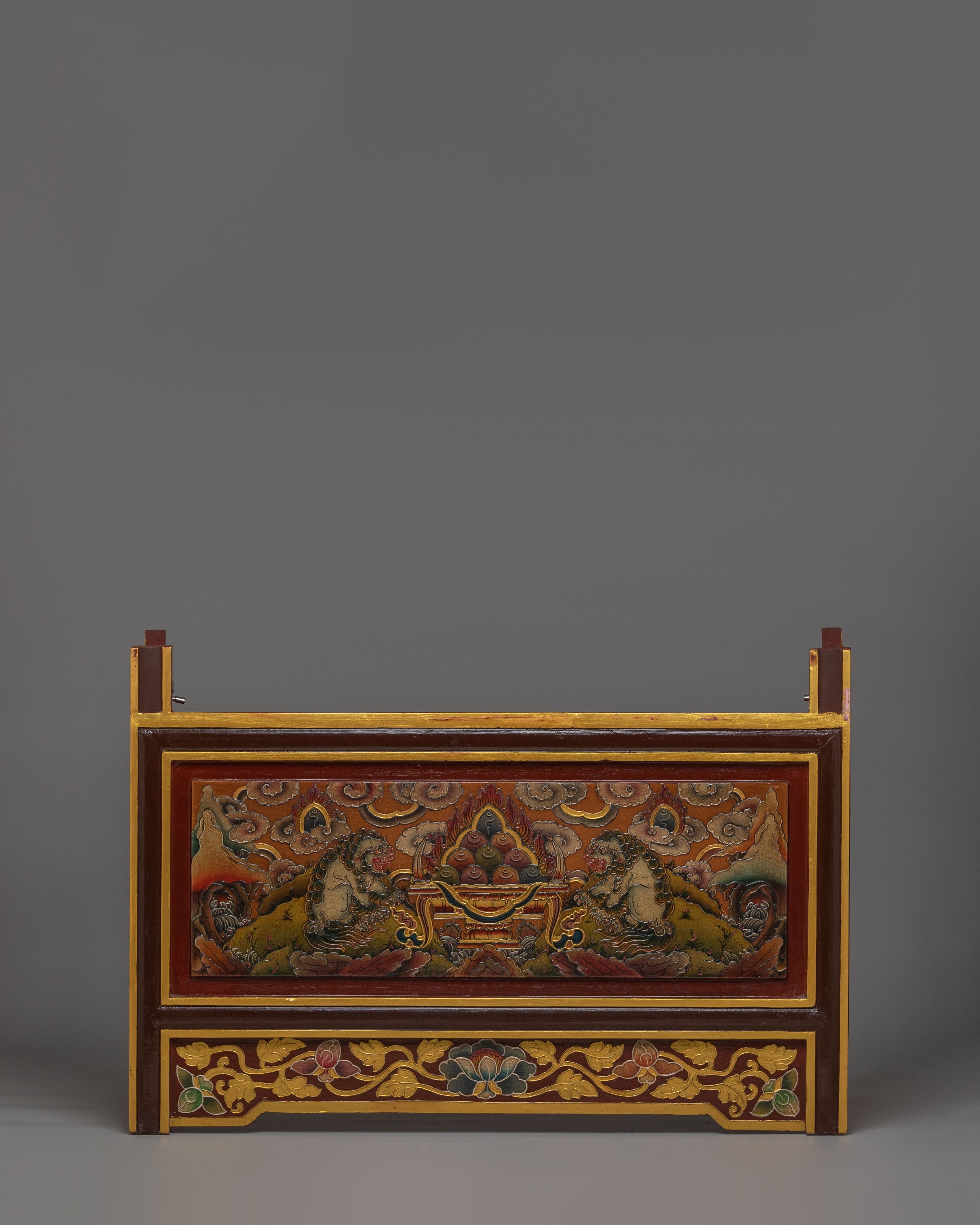 Himalayan Tibetan Folding Table | Handcrafted Wooden Table