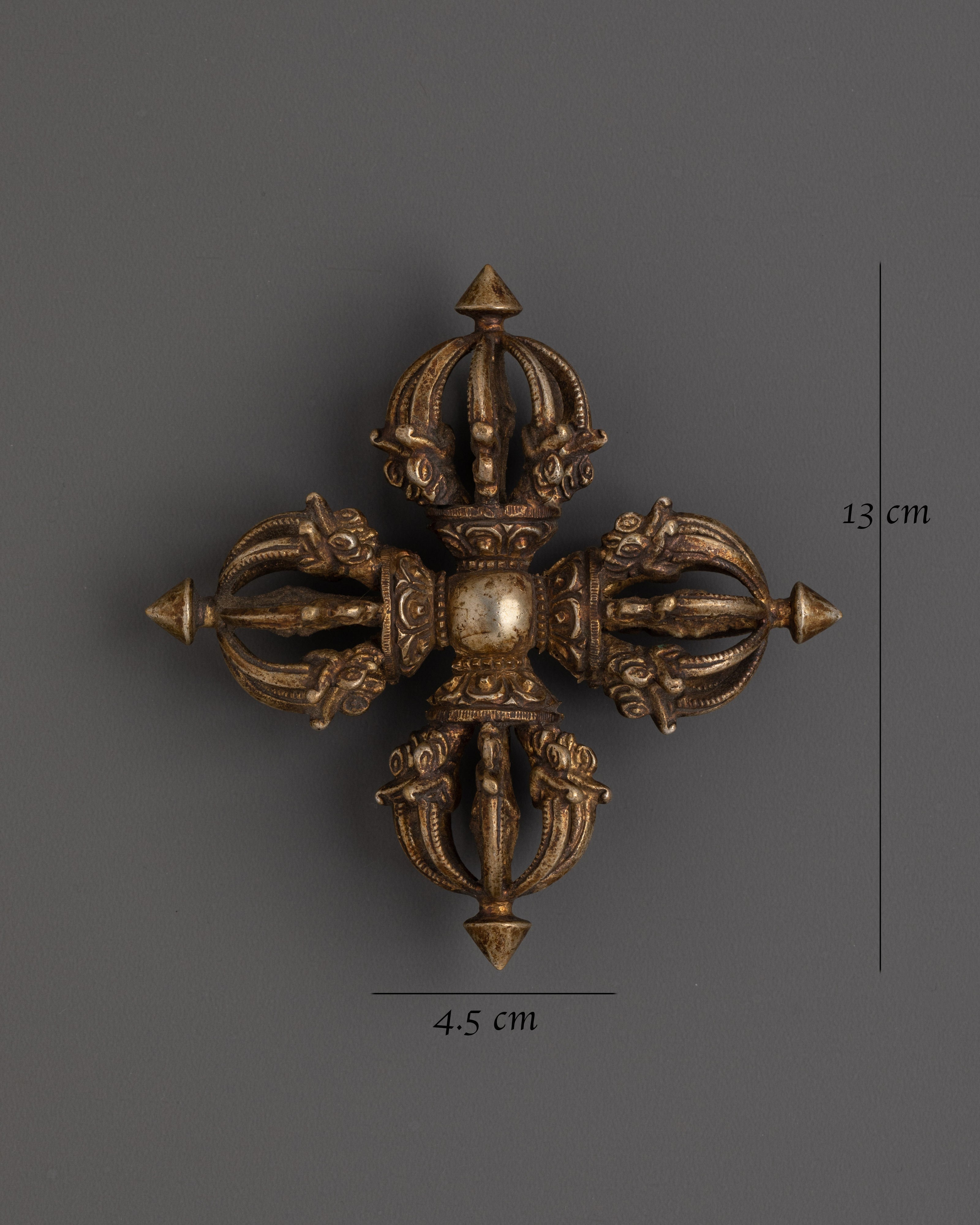 Handmade Vishwo Vajra Chakra Tool | Copper & Gold Plated Vajra