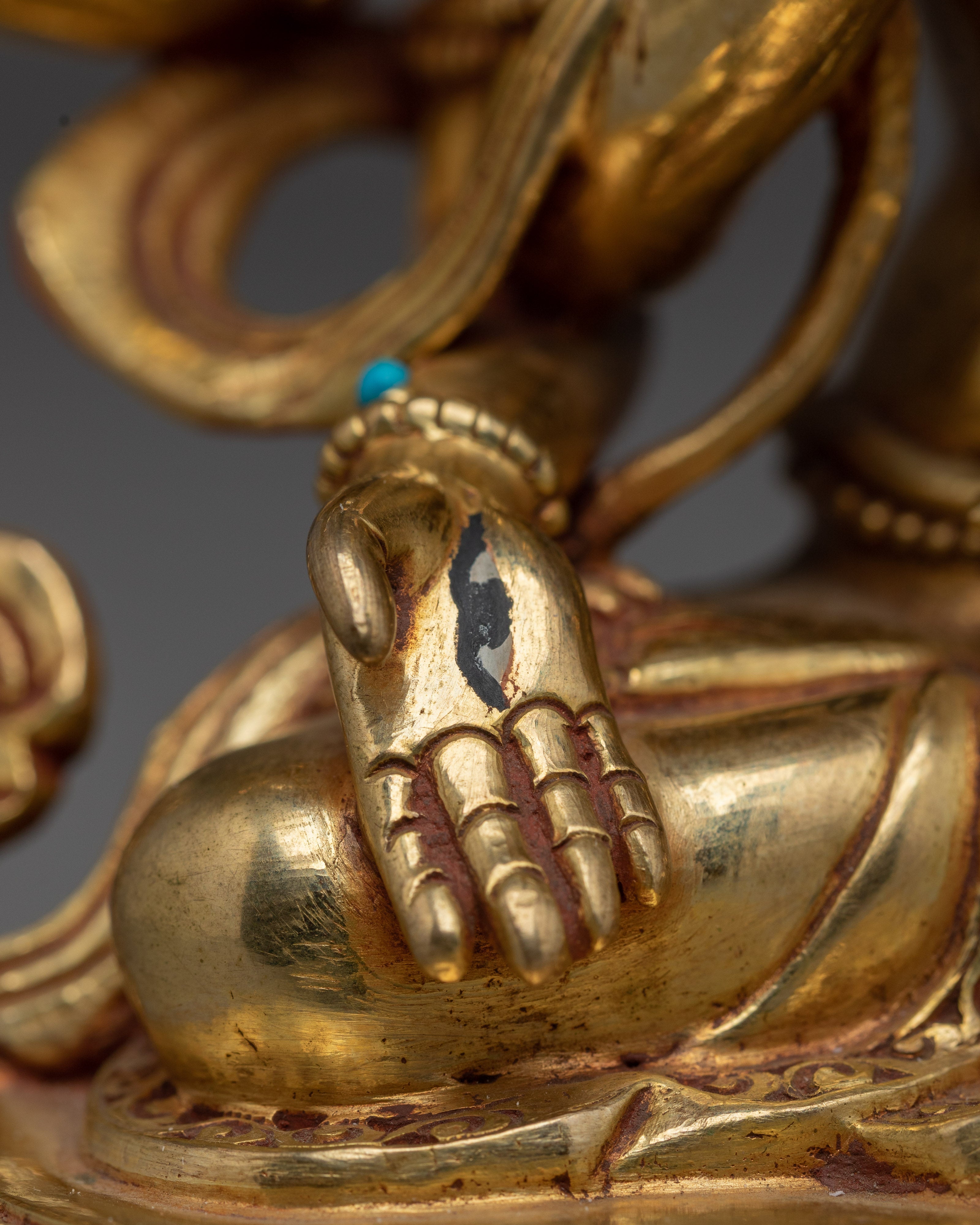 Tibetan Buddhist Deity Namgyalma Copper Statue | Spiritual Protector Sculpture