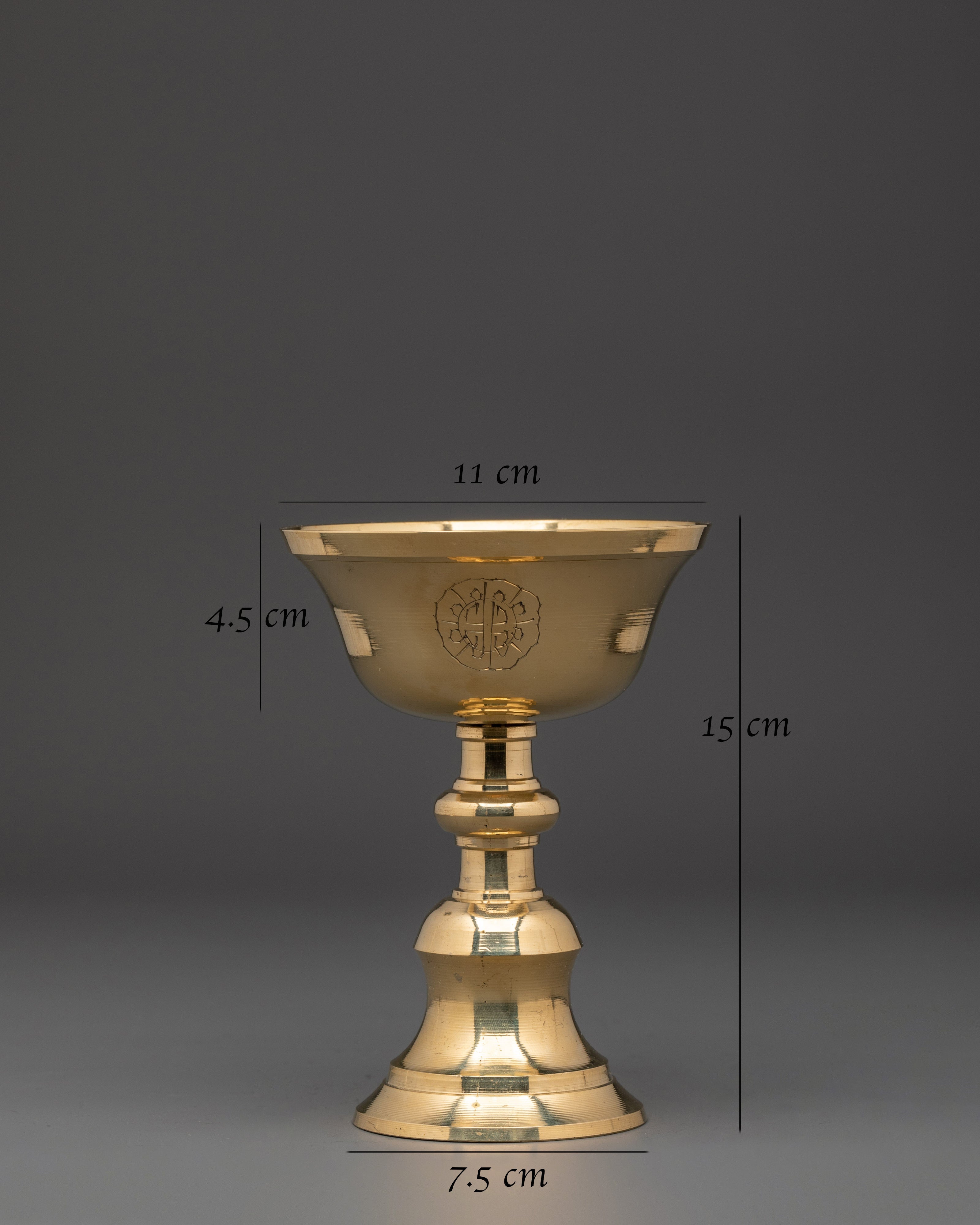 Buddhist Offering Butter Lamp | Traditional Brass Ritual Oil Lamp