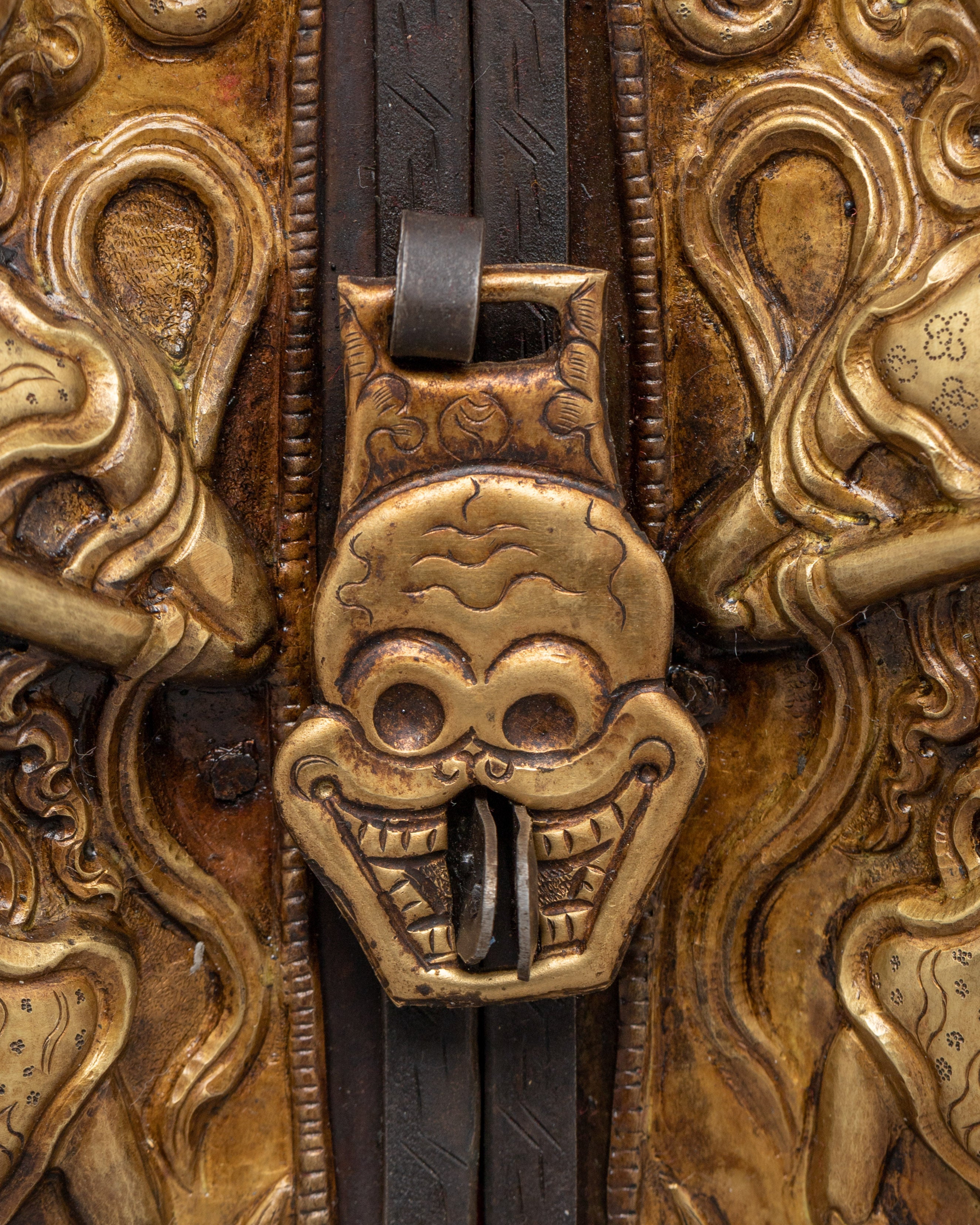 Large Spiritual Tibetan Ghau Box | Skull Themes Box