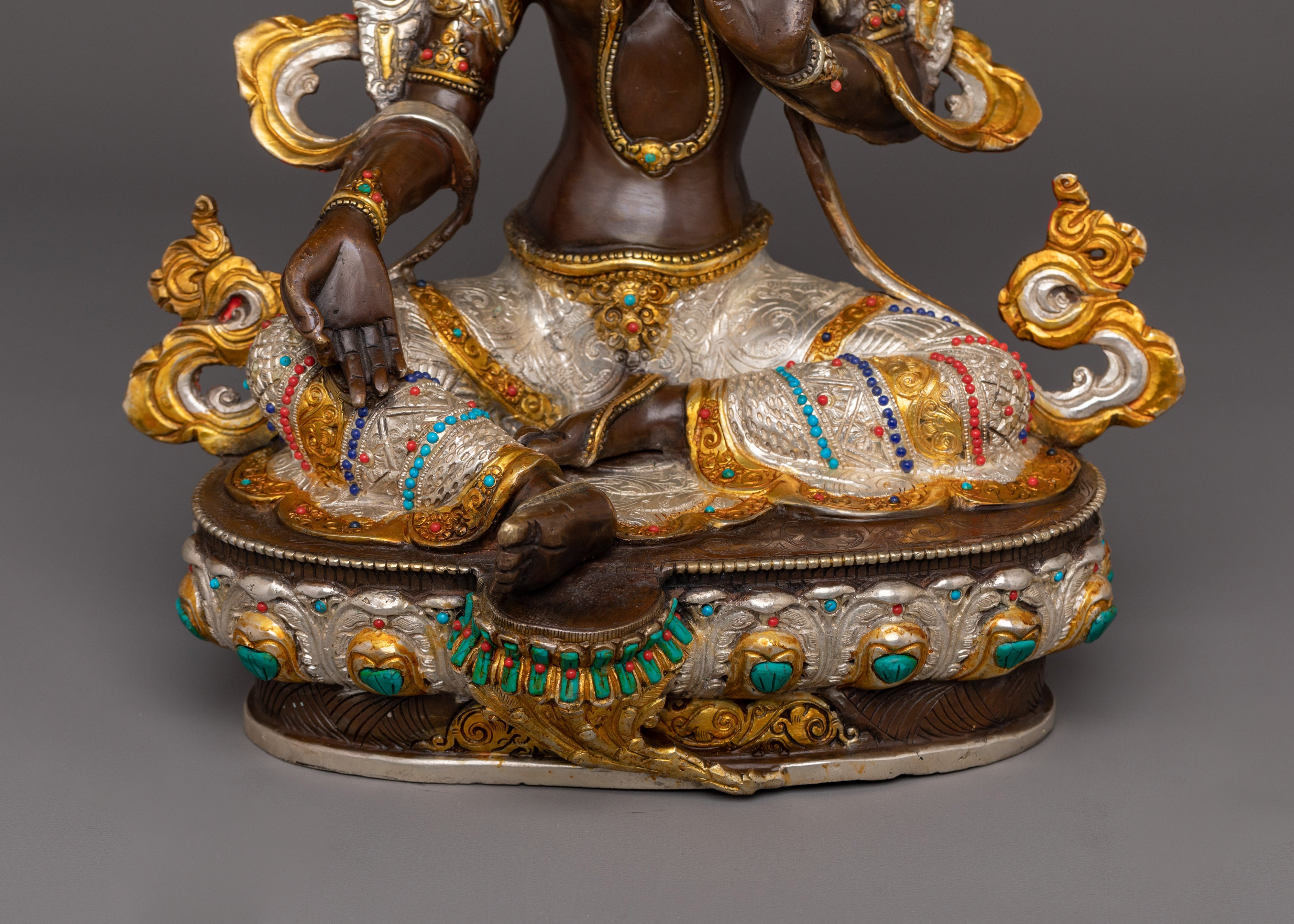 Oxidized Shyama Tara Statue | Green Tara - Swift Saviour