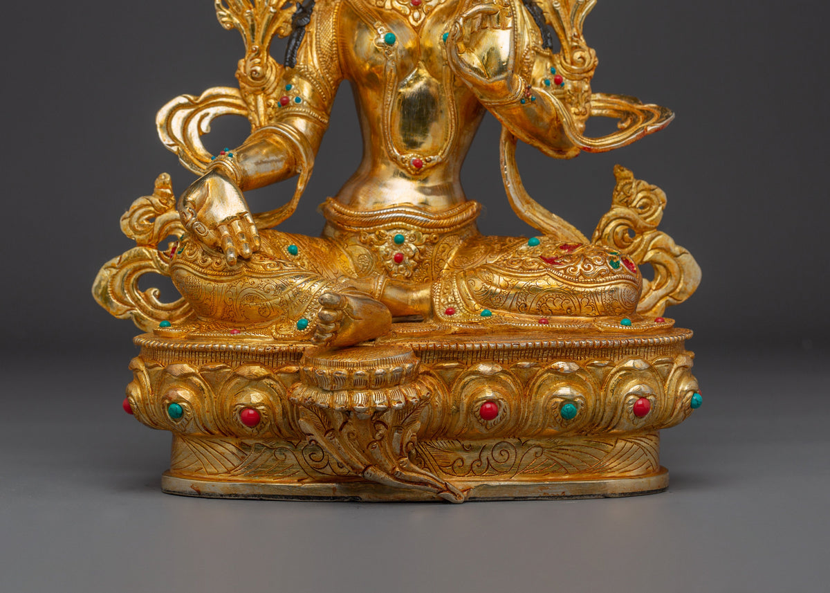 Serene Shyama Tara Handcrafted Statue | Green Tara - Mother of All Buddhas