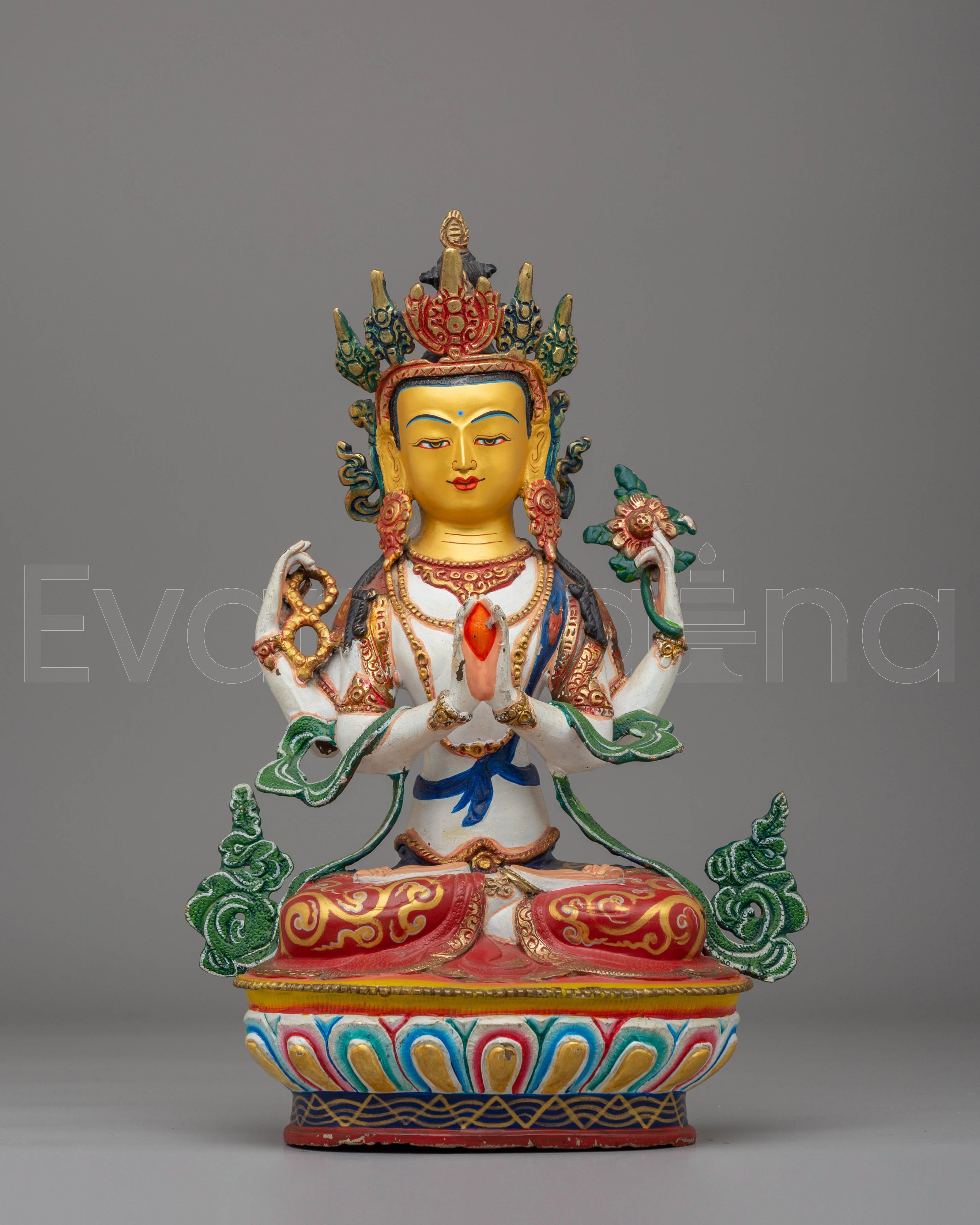 Bodhisattva four-armed Chenrezig statue