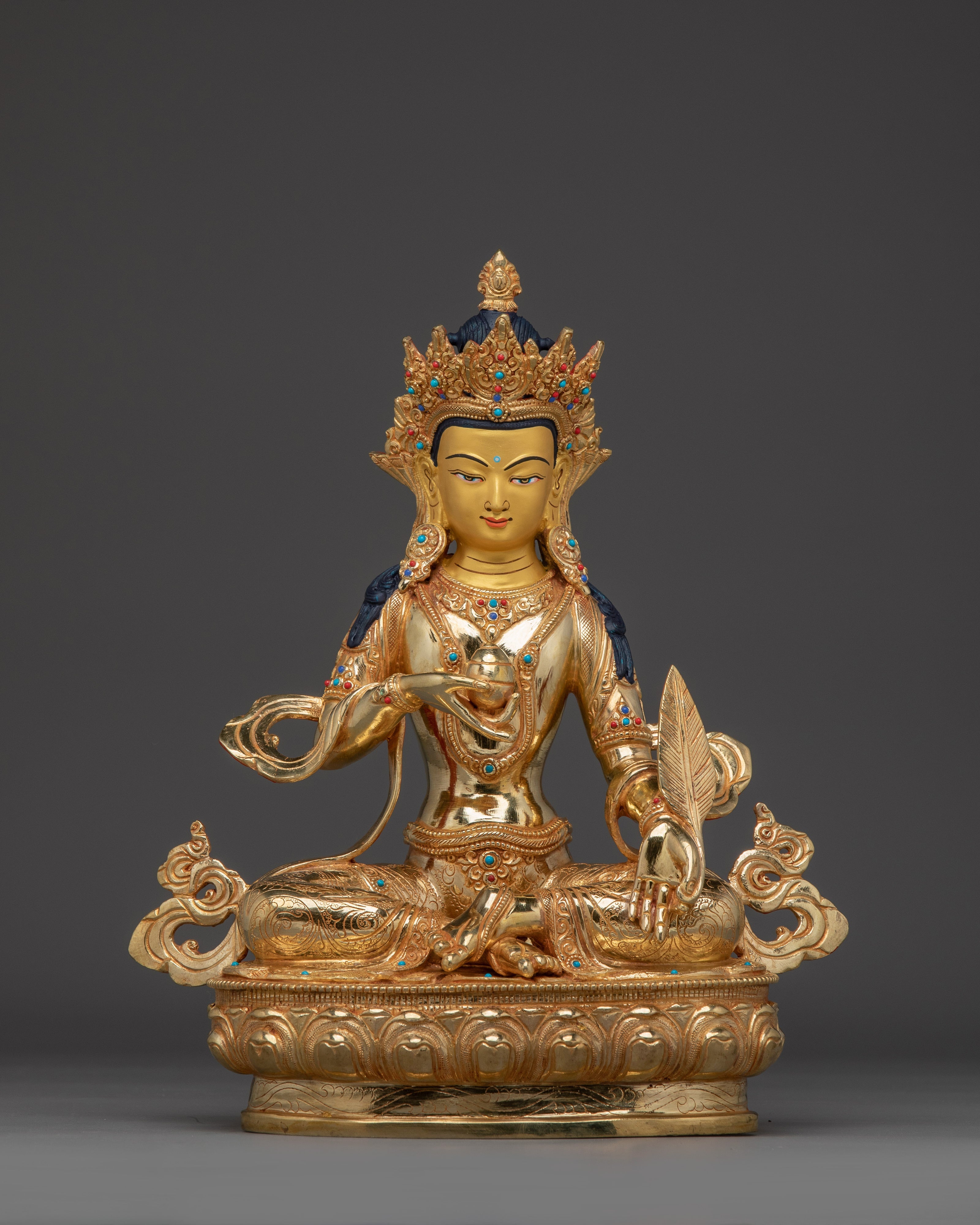 Gold Gilded Kshitigarbha Bodhisattva Statue