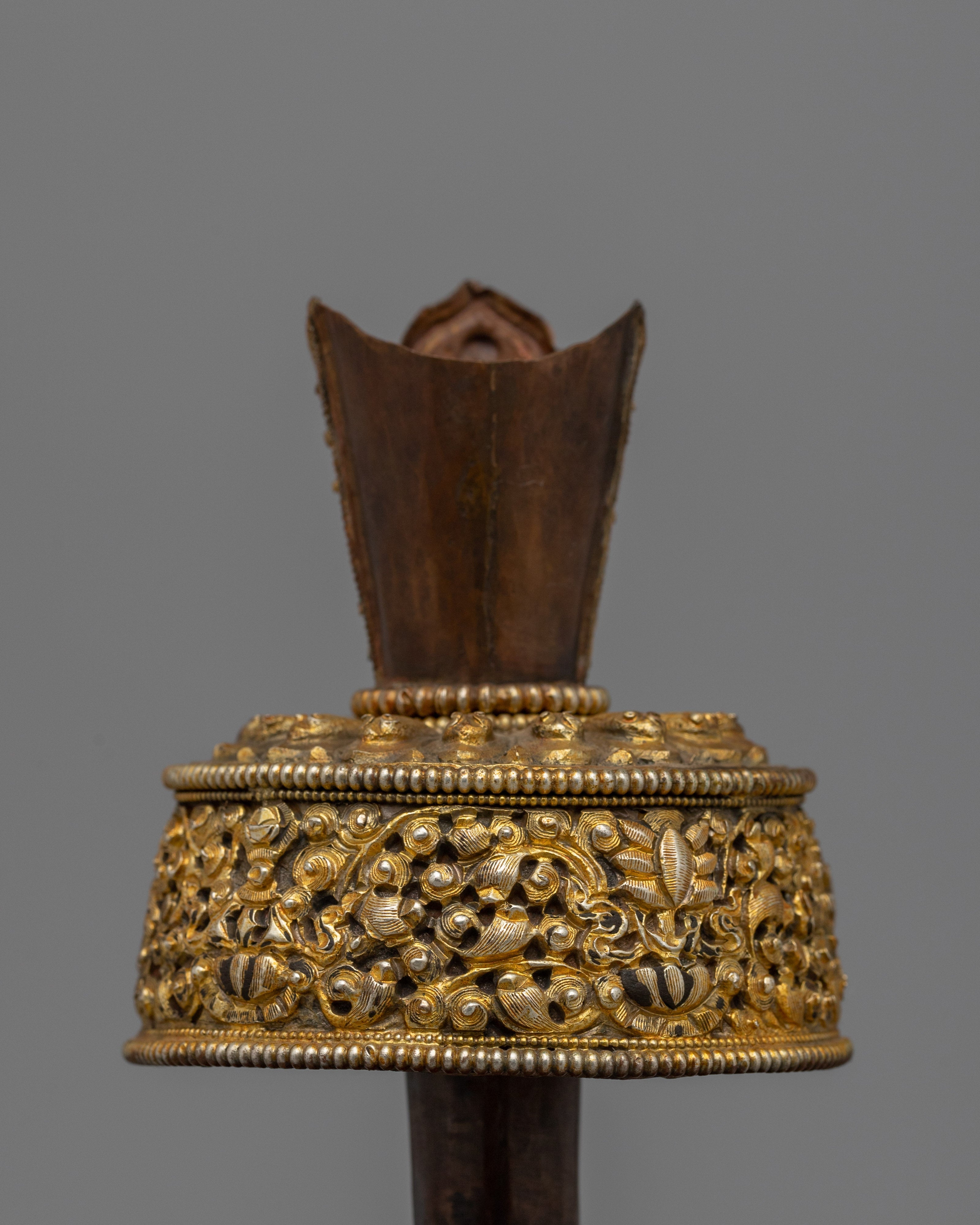 Gold & Silver-Plated Bhumba Ritual Vase | Spiritual Bhumba Ritual Vase
