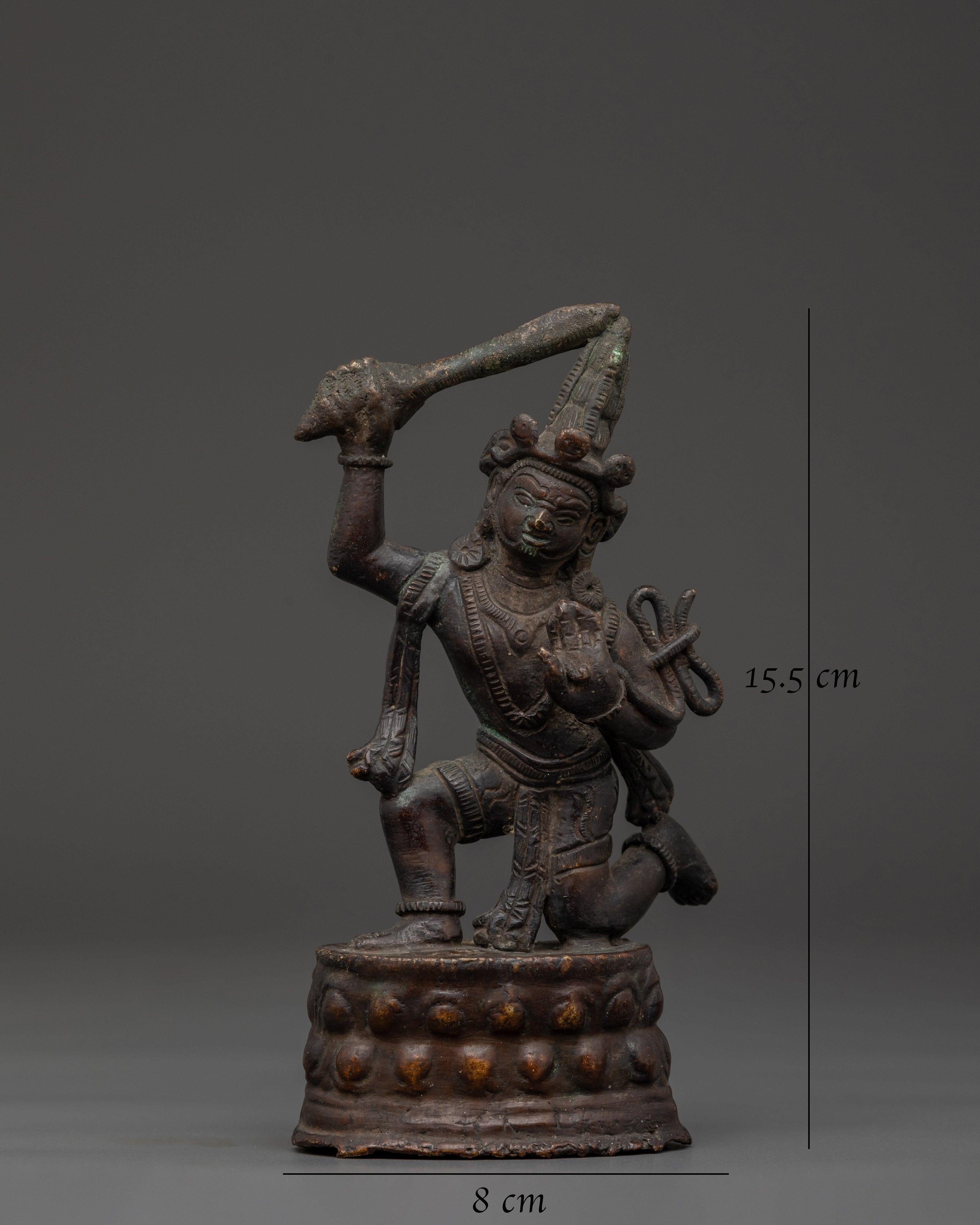 Handcrafted Achala Statue | Brass Hindu Protector Deity Sculpture