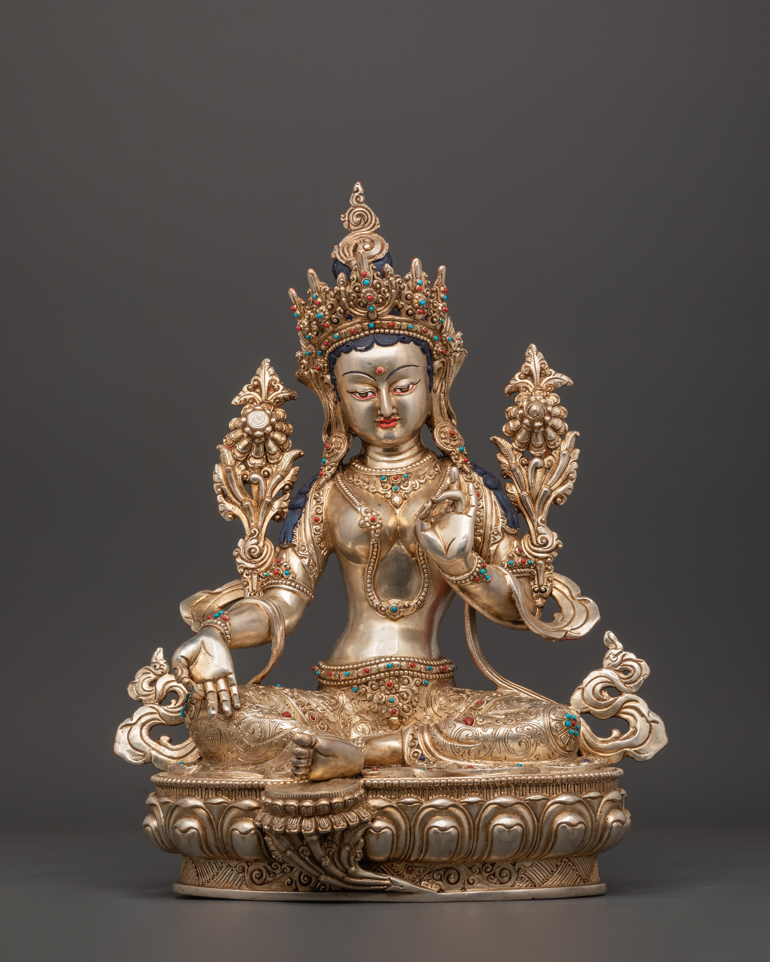 Sacred Green Tara Sculpture for Healing