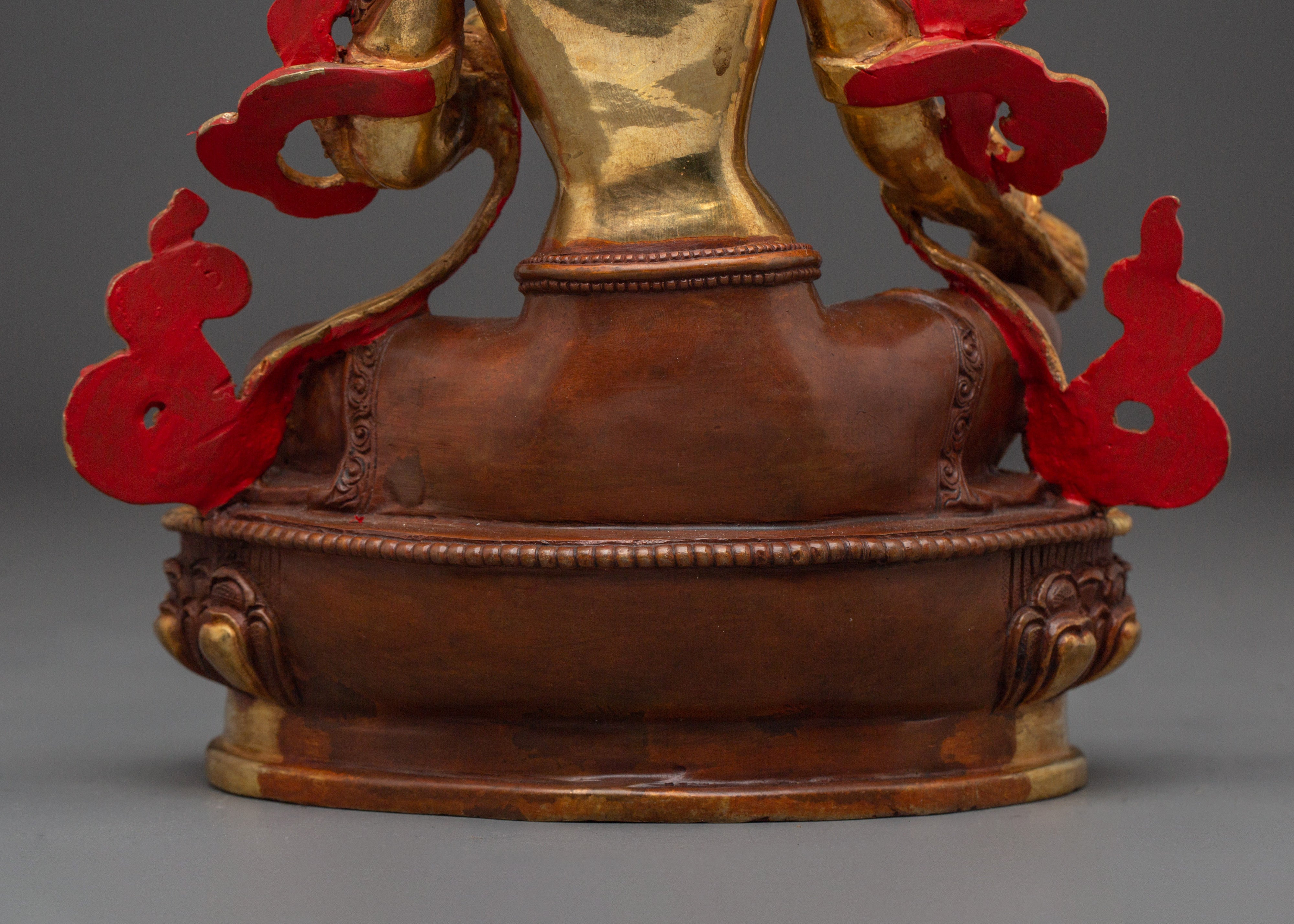 Green Tara Copper Handmade Statue | Shyama Tara - Mother of All Buddhas