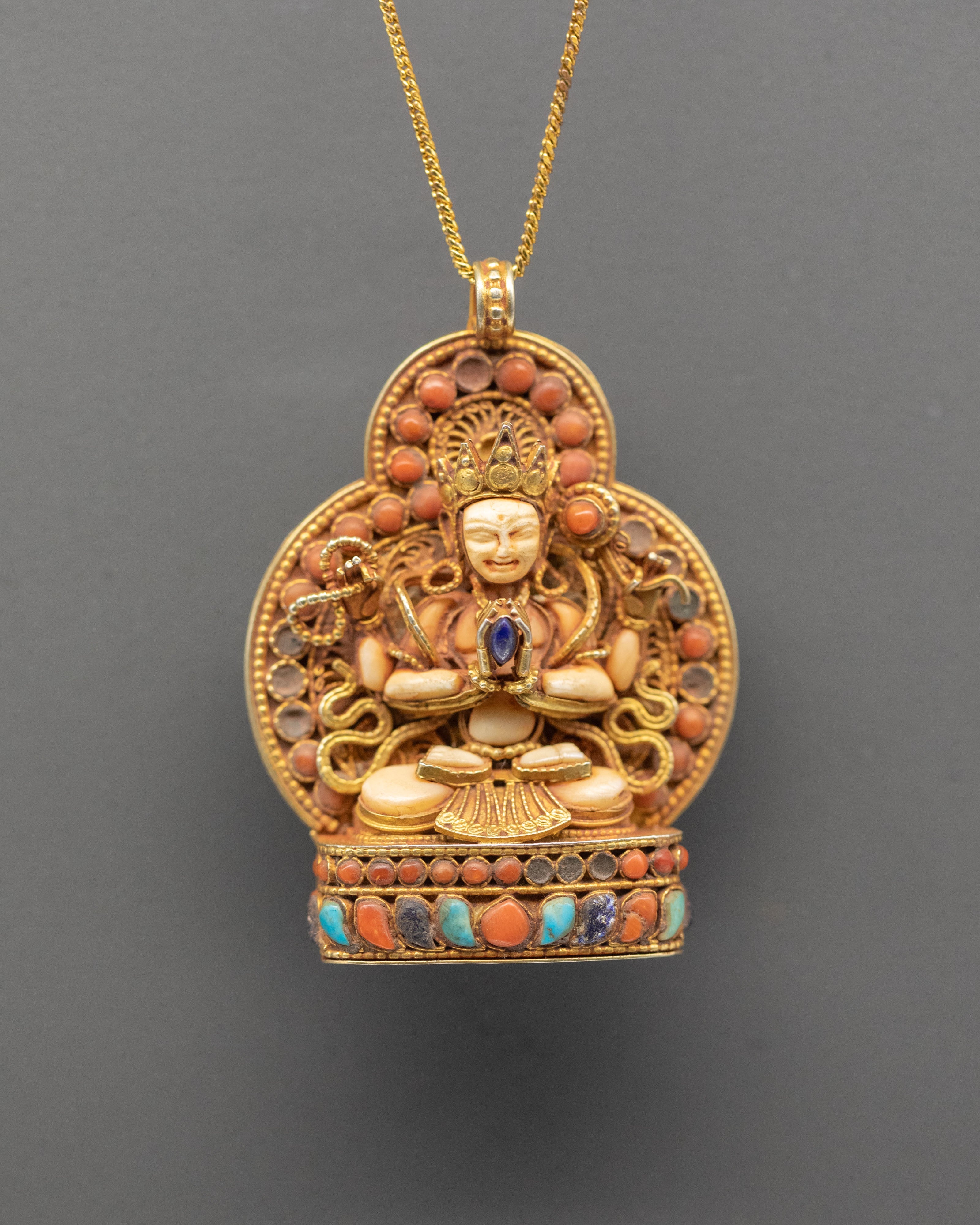 Handmade Bodhisattva Chenrezig Locket