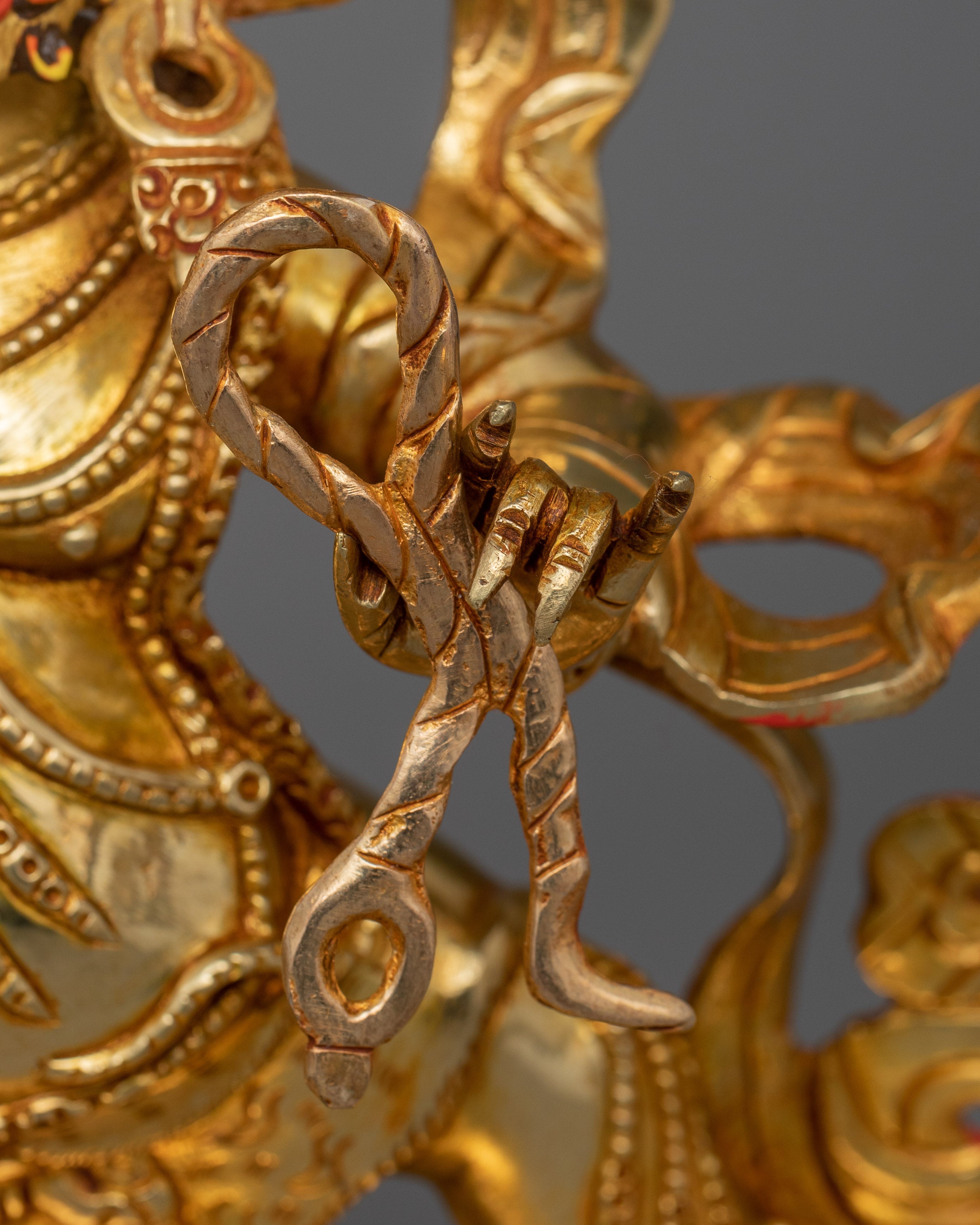 Buddhist Sculpture of Wrathful Vajrapani | Symbol of Protection and Spiritual Strength