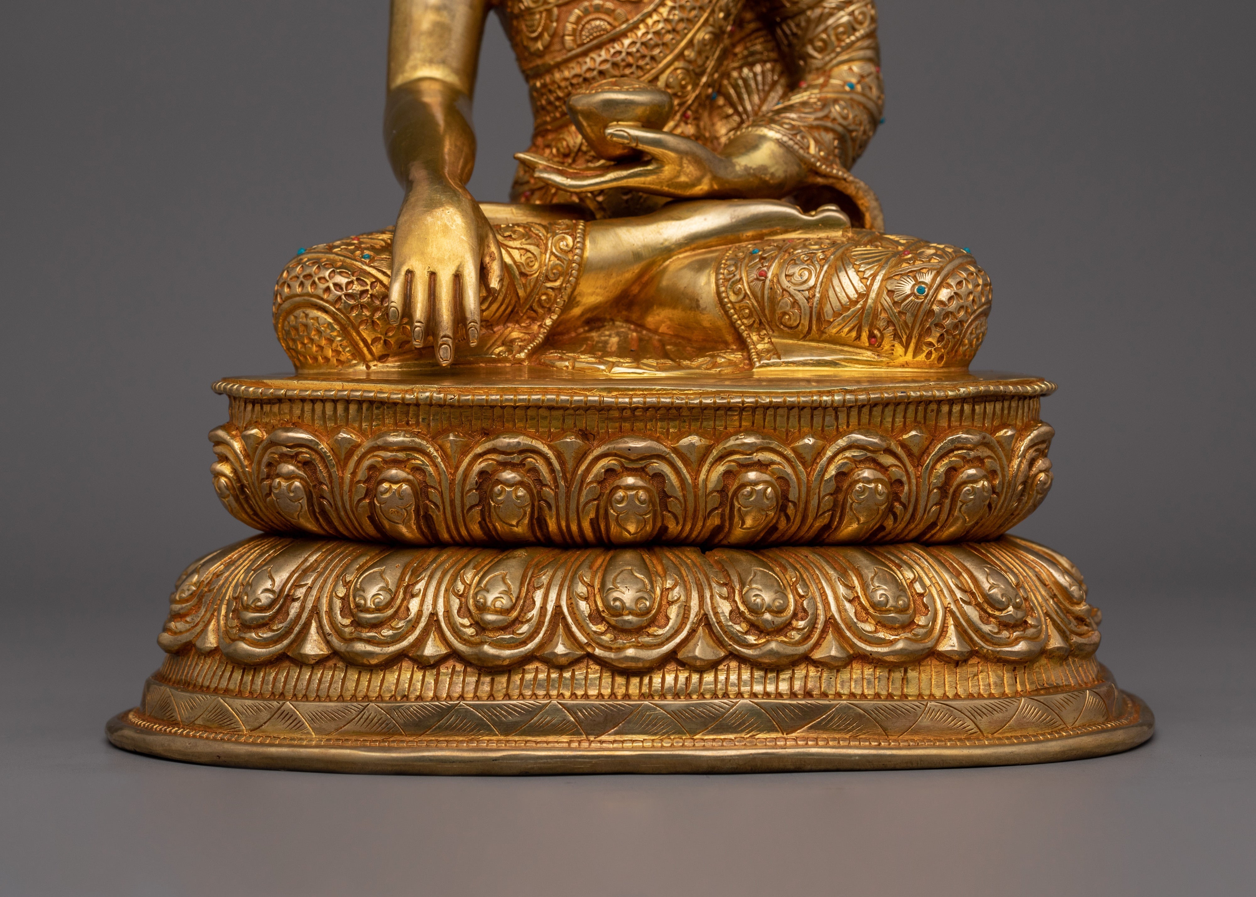 24K Gold Gilded First Buddha Shakyamuni Statue | The Supreme Enlightened One