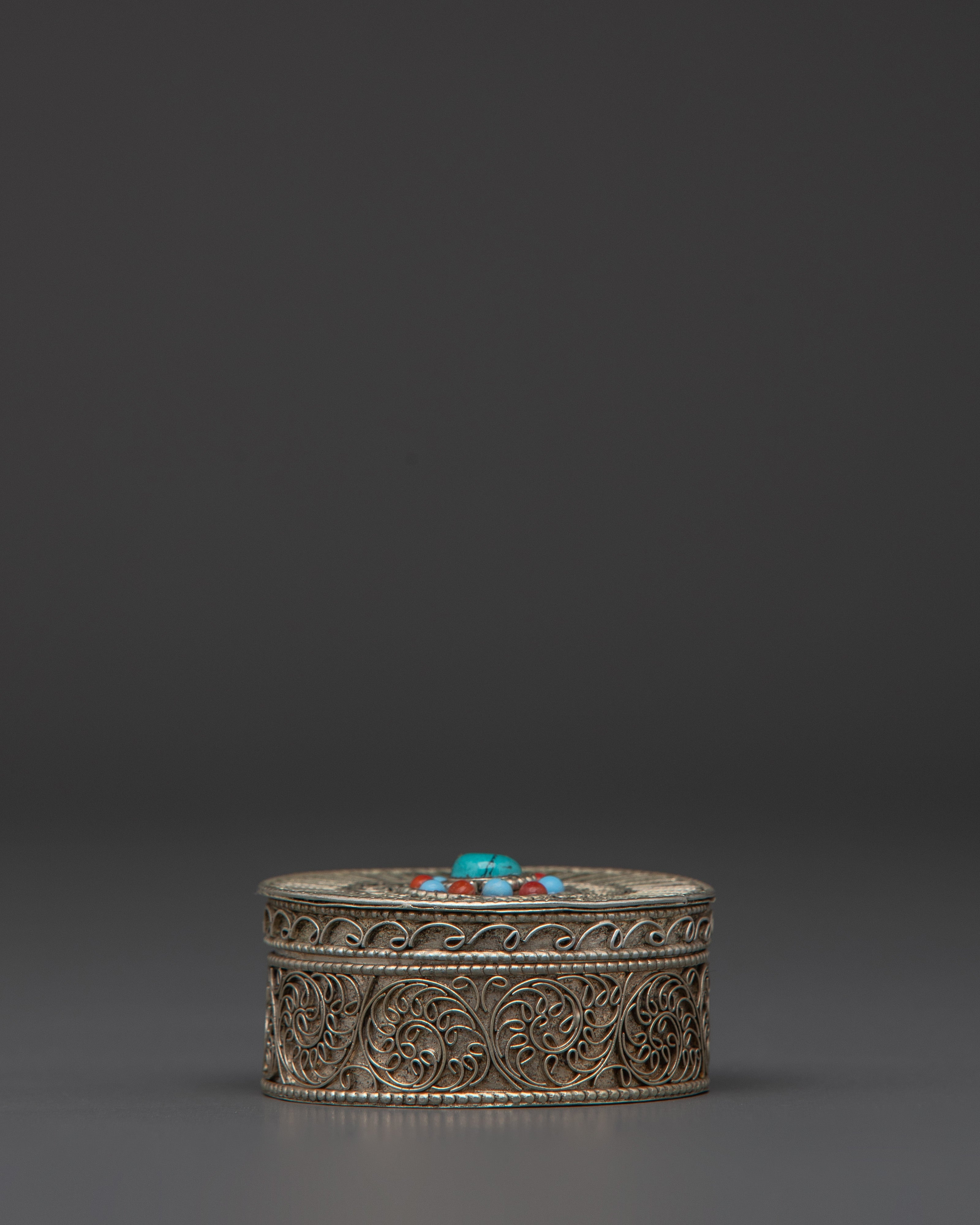 White Metal Tika Box