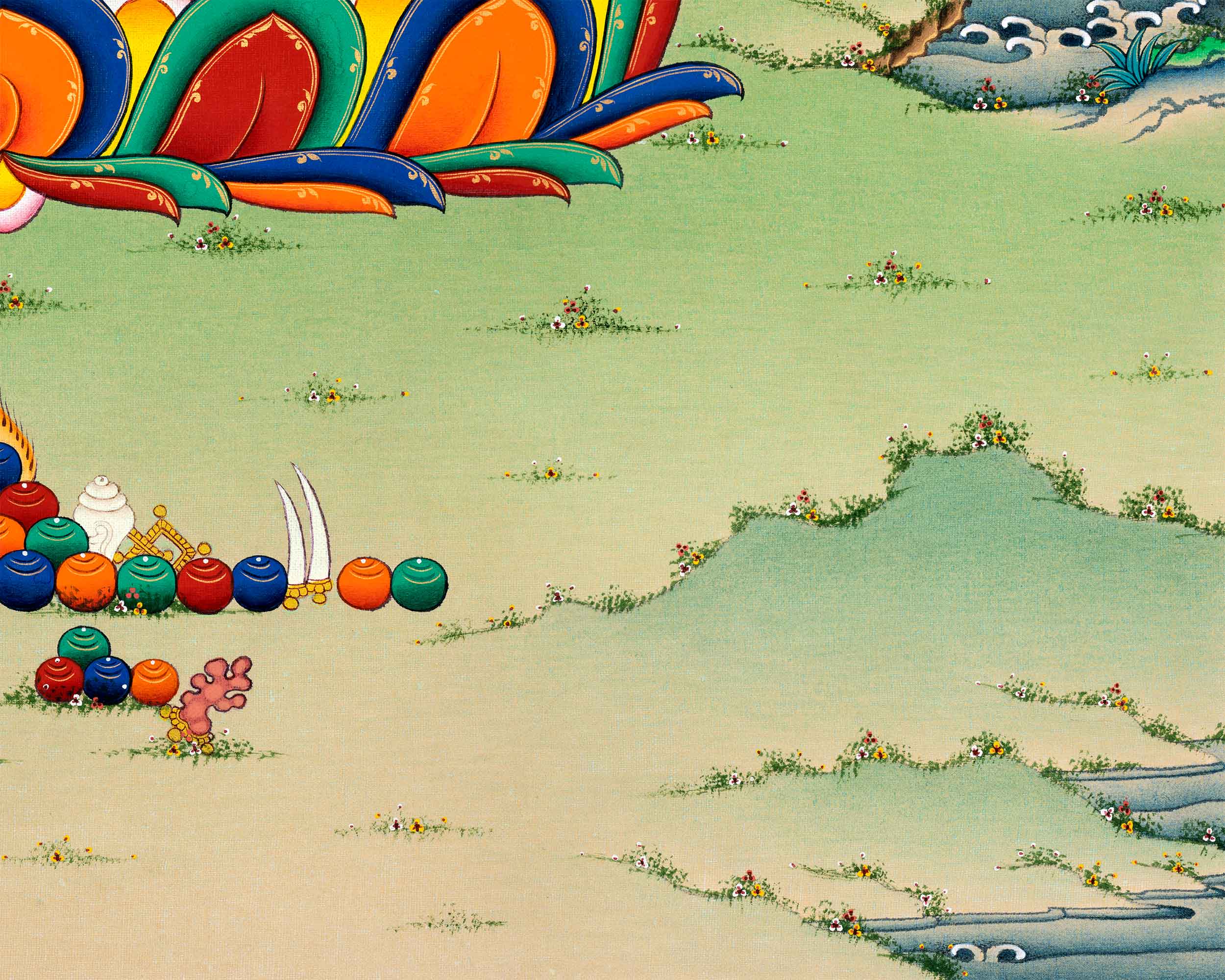 Chenrezig's Thangka Print for Inner Tranquility | The Bodhisattva of Compassion