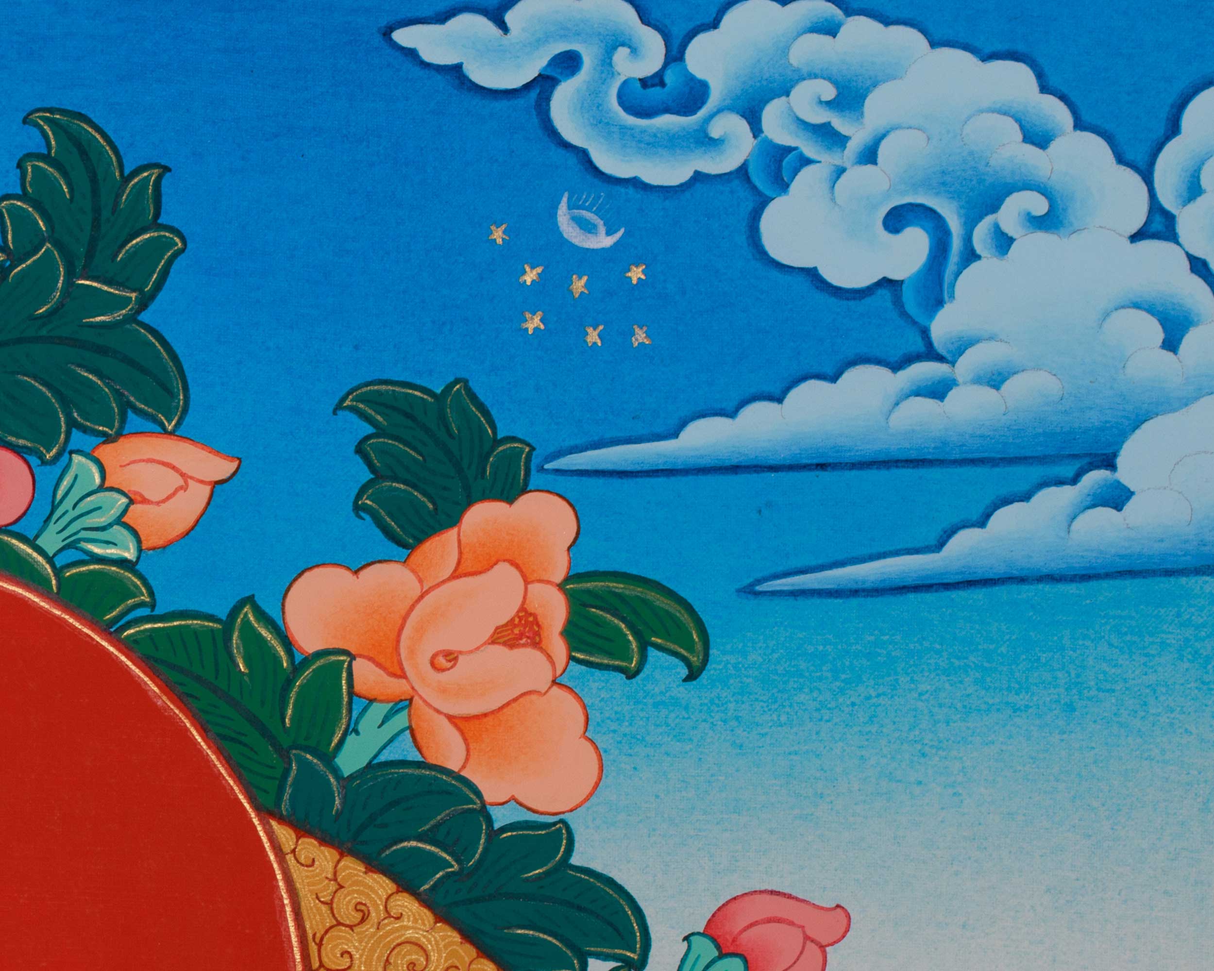 Hand-Painted Primordial Buddha Samantabhadra with Consort | Traditional Artwork