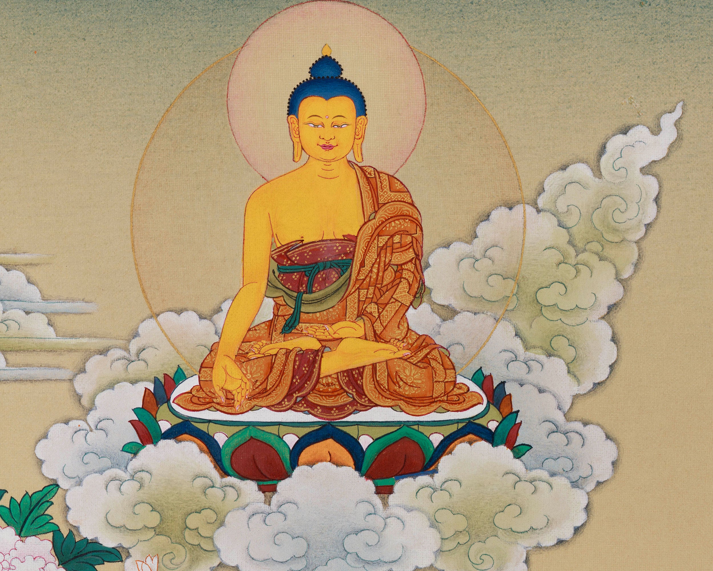 The Eight Healing Buddhas | Embodiments of Buddhist Medicine | Painted with Lhasa Stone Hues