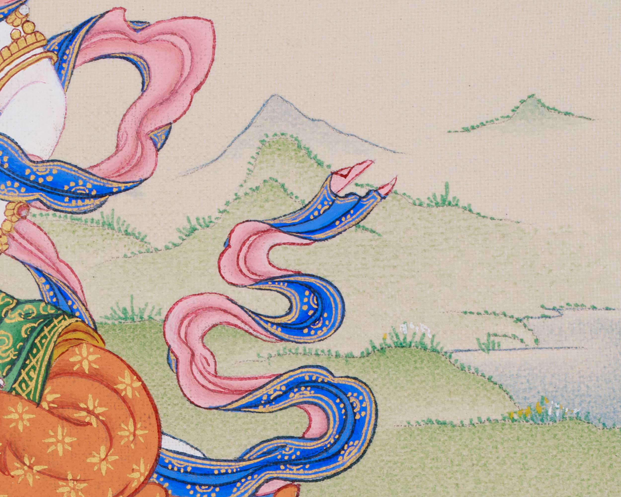 Sacred Tibetan Thangka of Vajrasattva | Symbol of Purity and Inner Cleansing